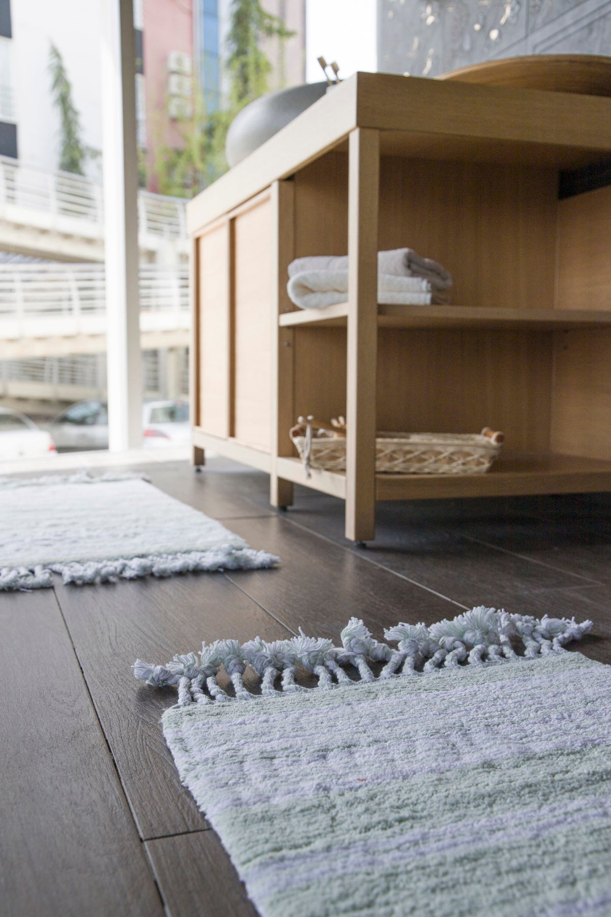 Martil 2 Piece Bath Mat Set 100% Cotton 40x60 + 60x90 Green