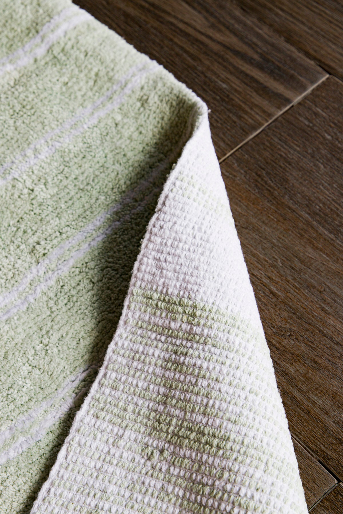 Martil 2 Piece Bath Mat Set 100% Cotton 40x60 + 60x90 Green