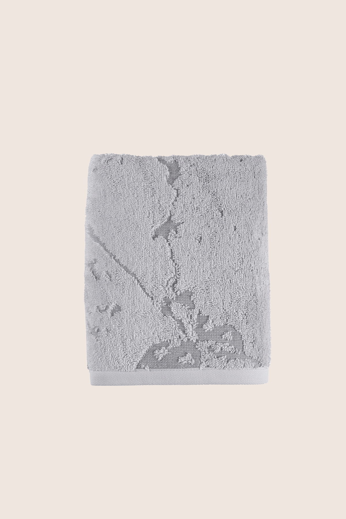 Marble %100 Pamuk Jakarlı El Havlusu 50x90 cm Gri