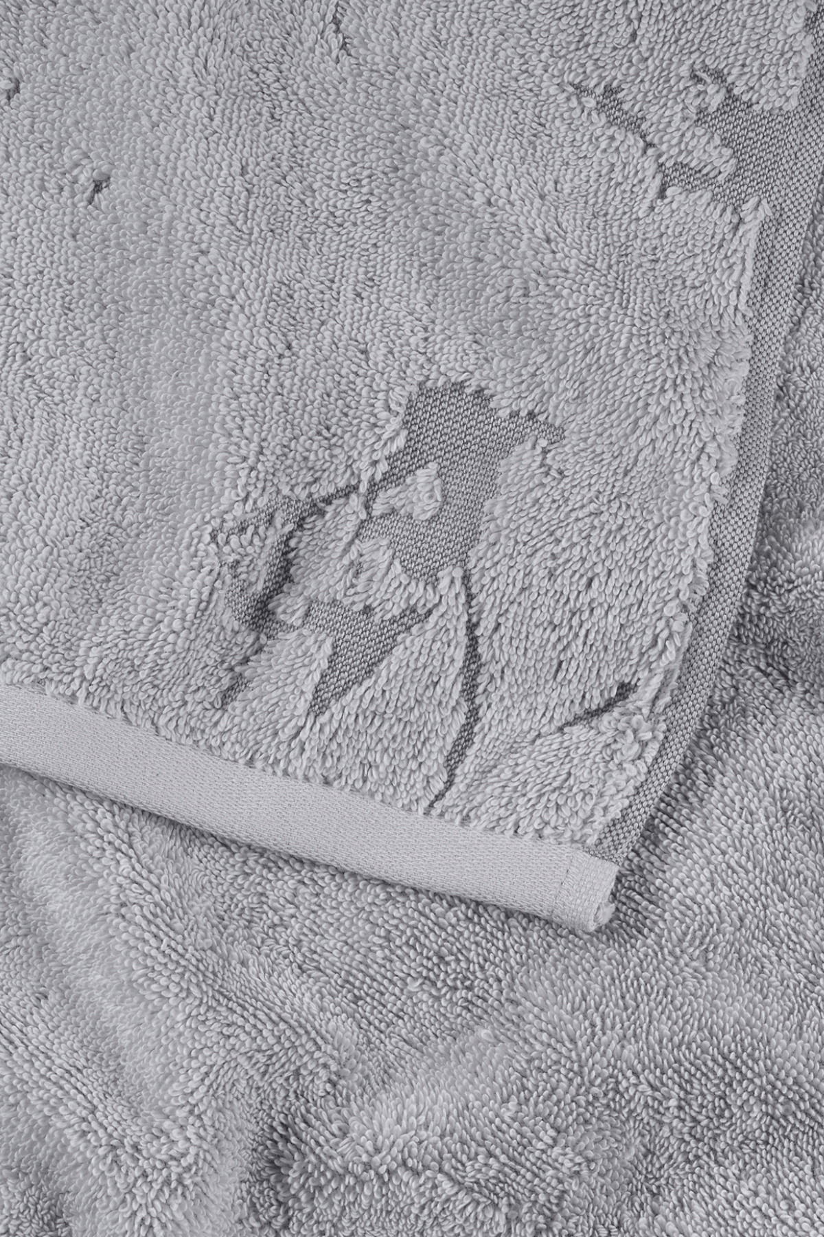 Marble %100 Pamuk Jakarlı El Havlusu 50x90 cm Gri