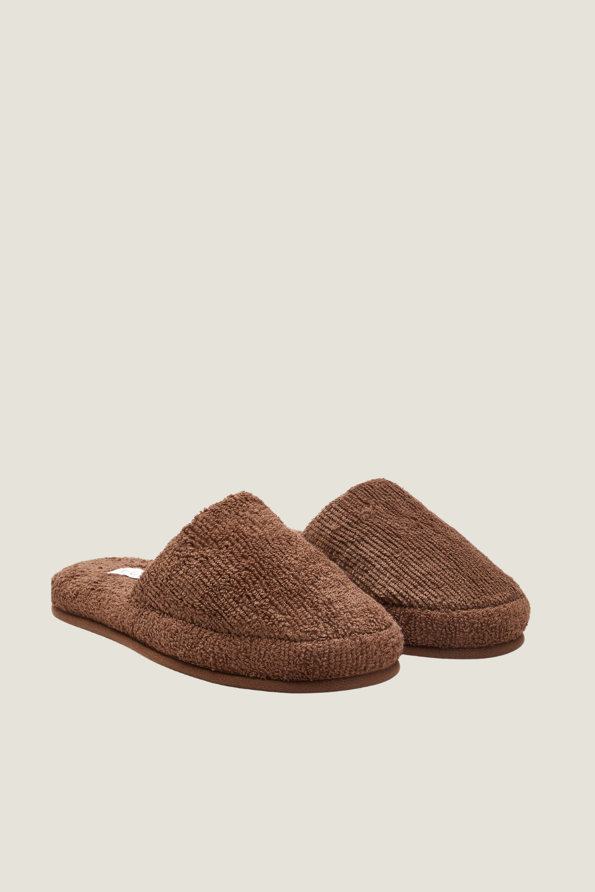 Solena %100 Pamuk Unisex Havlu Terlik Mocha