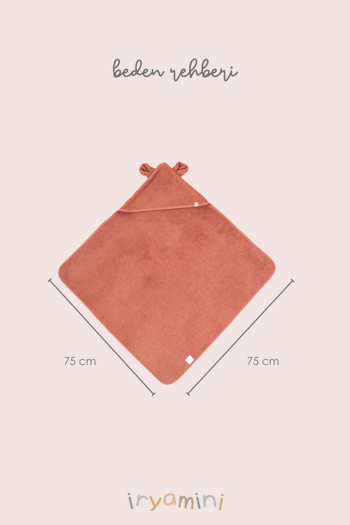 Tiny Bear Organic Cotton Baby Swaddle Tile 75x75