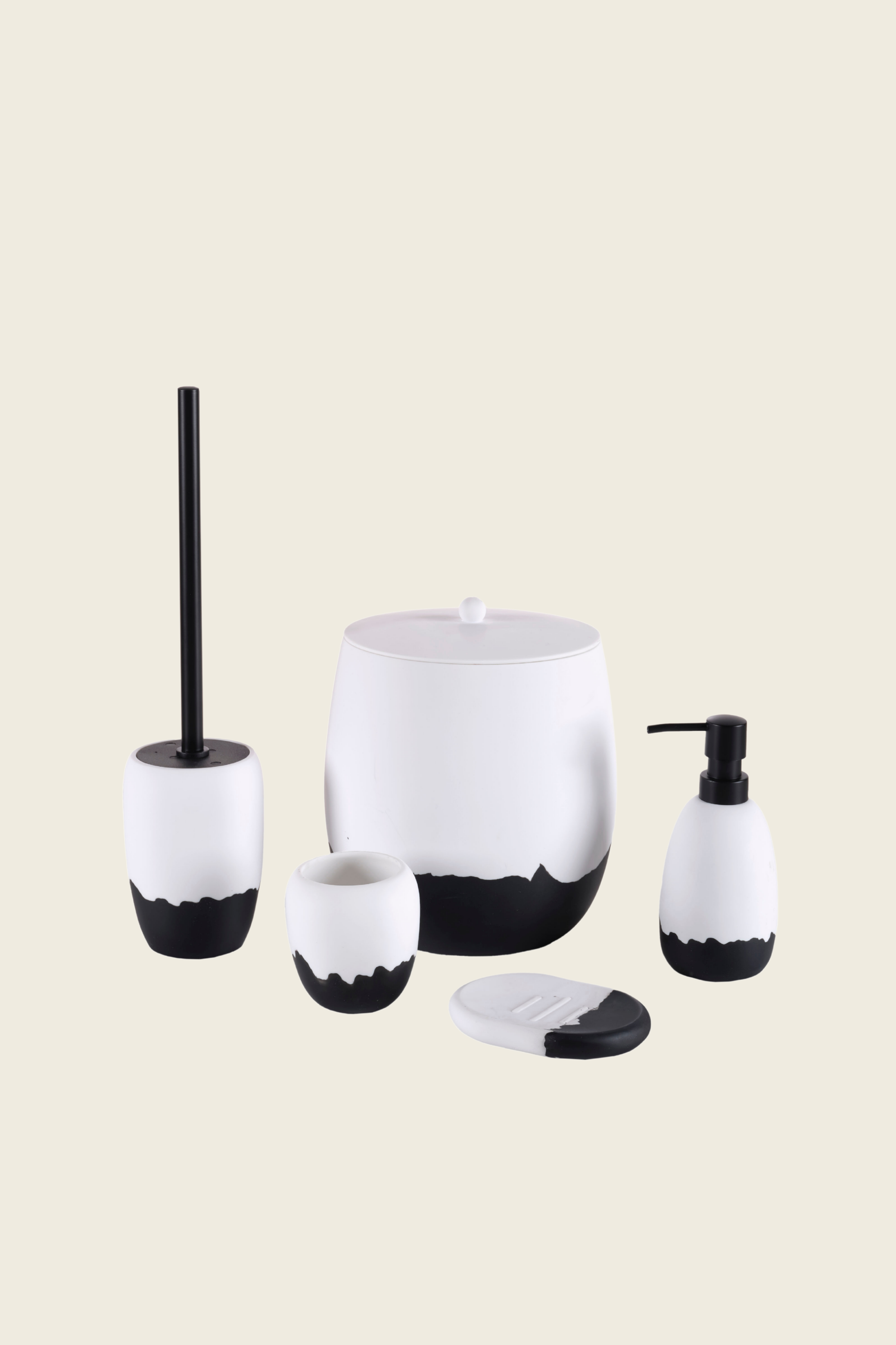 Shadow 5 Parça Banyo Seti Siyah