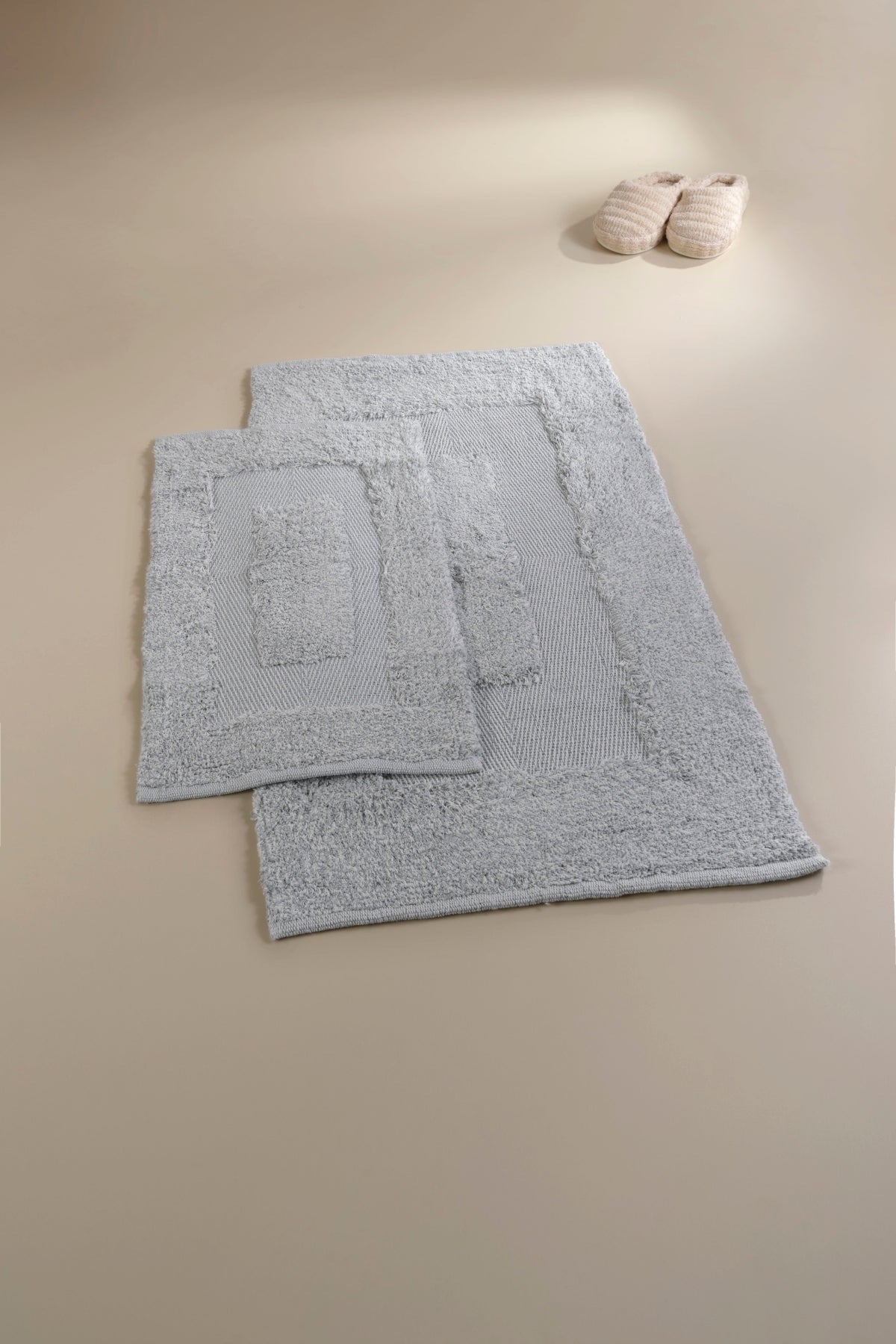 Vivian 2 Piece Bath Mat Set 100% Cotton 40x60 + 60x90 Blue