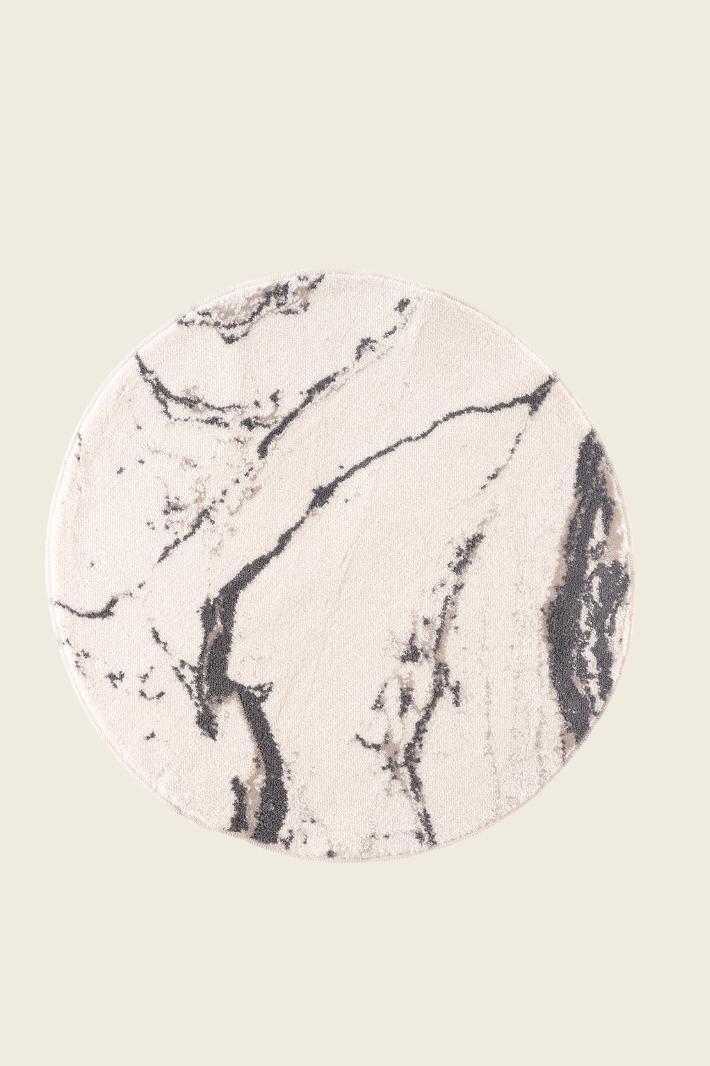 Marmera Yuvarlak Banyo Paspası 70x70 Koyu Gri