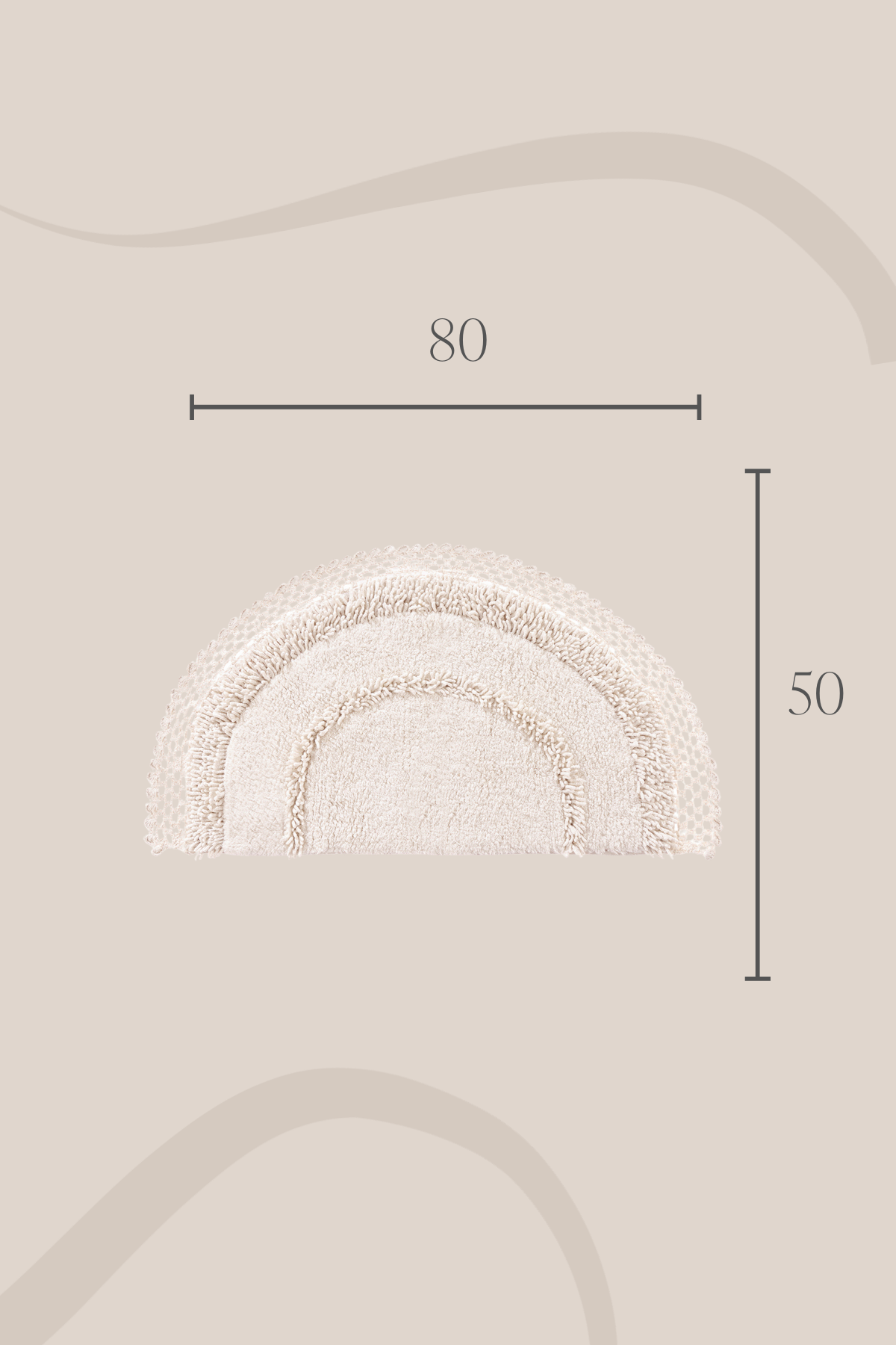 Moon Single Bath Mat 100% Cotton 50x80