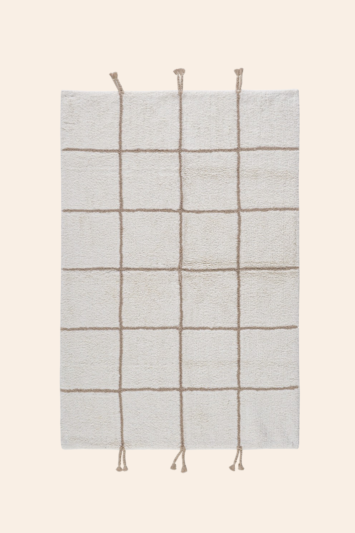 Elani Tekli %100 Pamuk Banyo Paspası 100x150 Cm Bej
