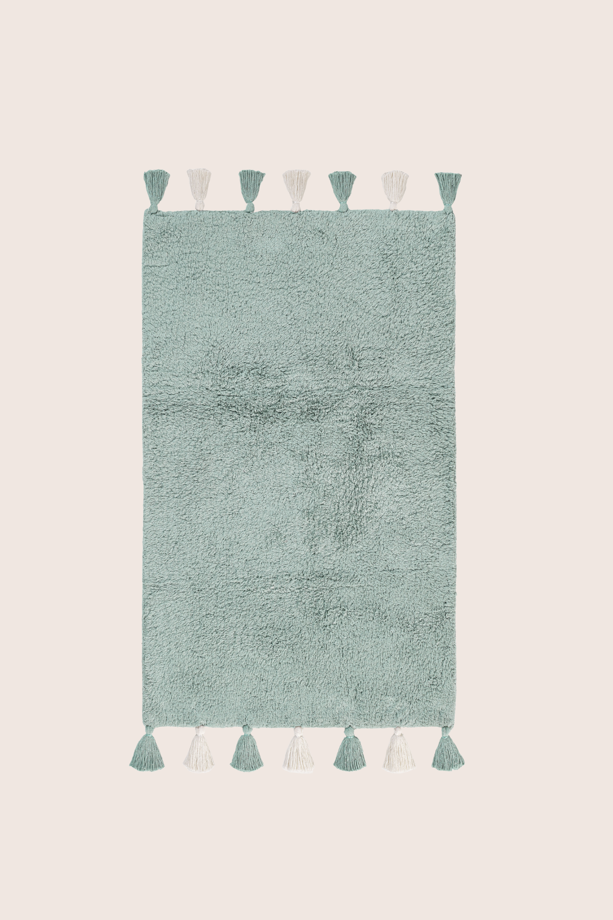Loli Tekli %100 Pamuk Banyo Paspası 70x120 Cm Pudra Mavi
