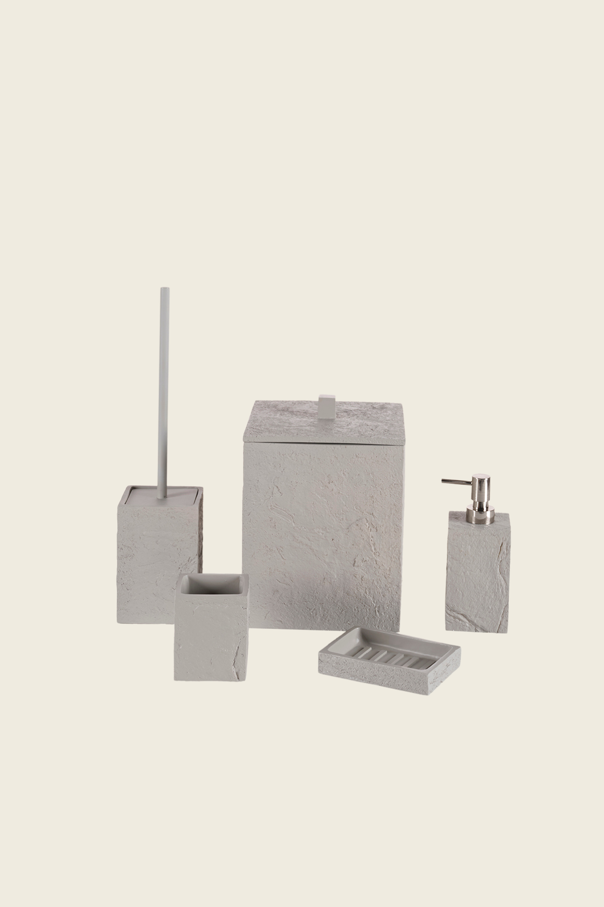 Terra 5 Parça Banyo Seti Gri