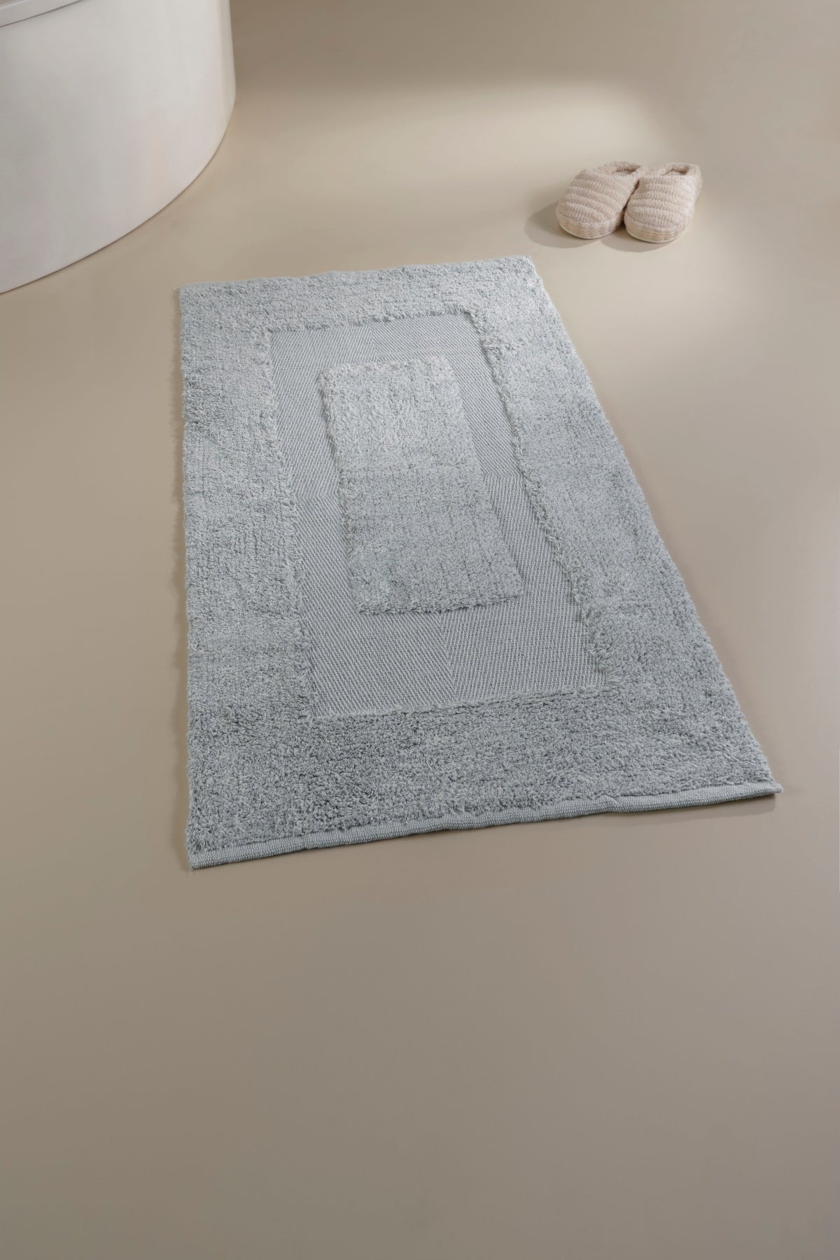 Vivian Tekli Banyo Paspası %100 Pamuk 70x110 Mavi