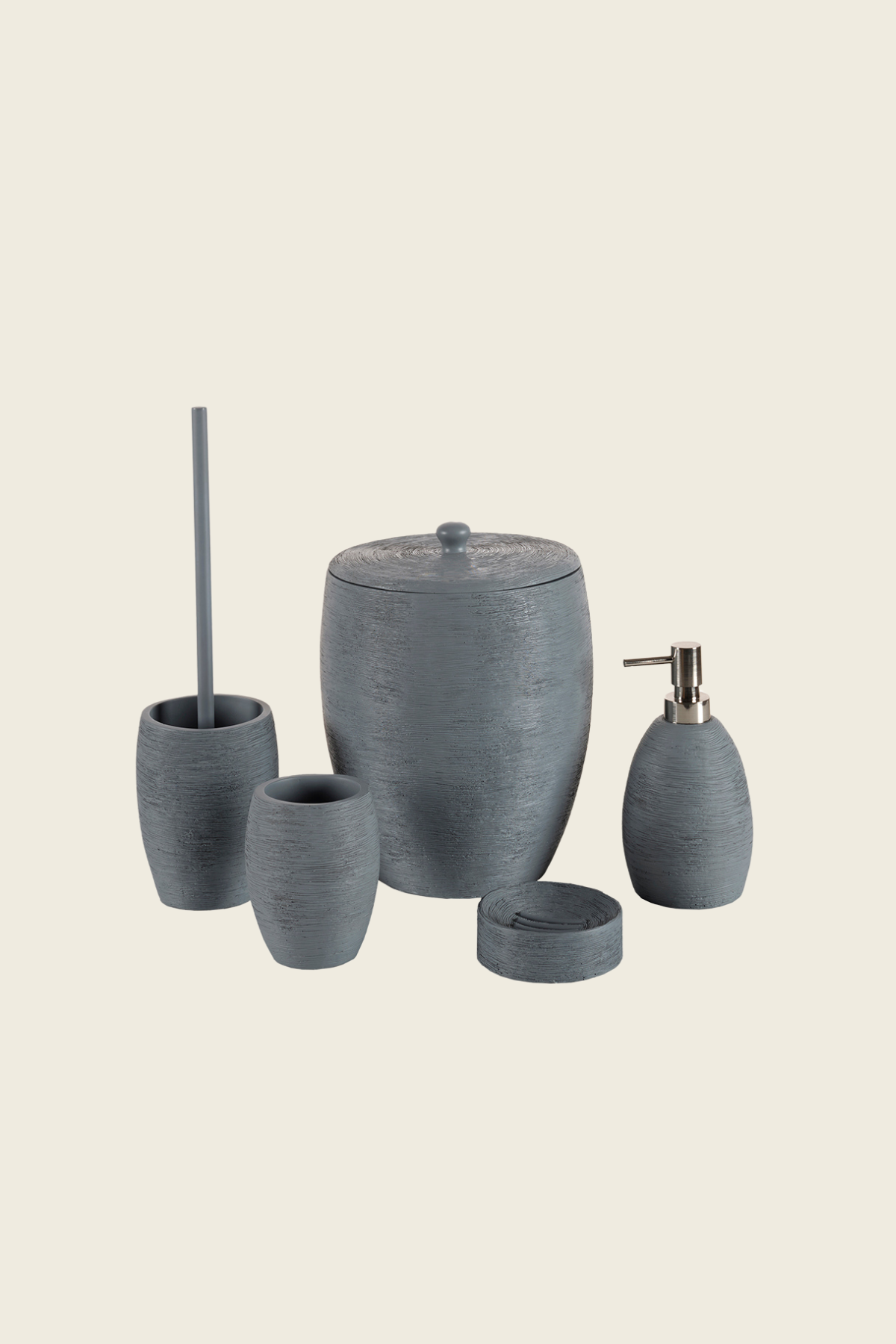 Root 5 Parça Banyo Seti Gri