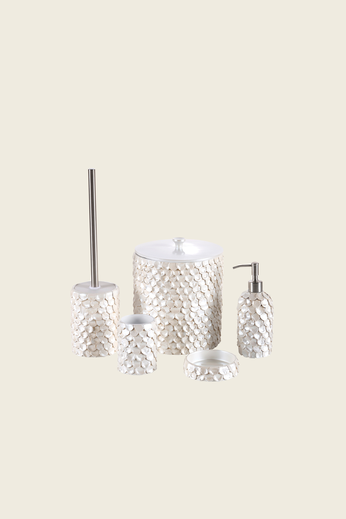 Lindy 5 Parça Banyo Seti Krem