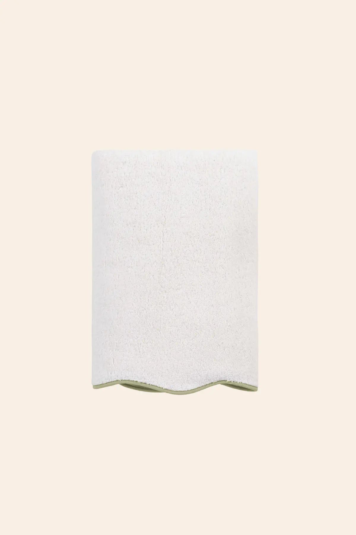 Scallop %100 Pamuk Havlu Seti Ecru+Olive
