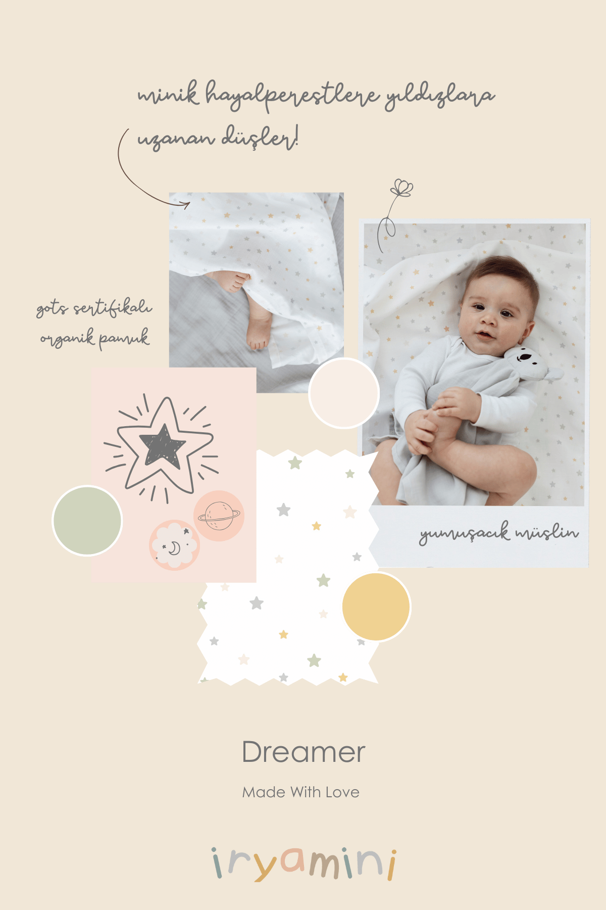 Dreamer Organic Cotton 2 Layer Muslin Blanket White 100x100