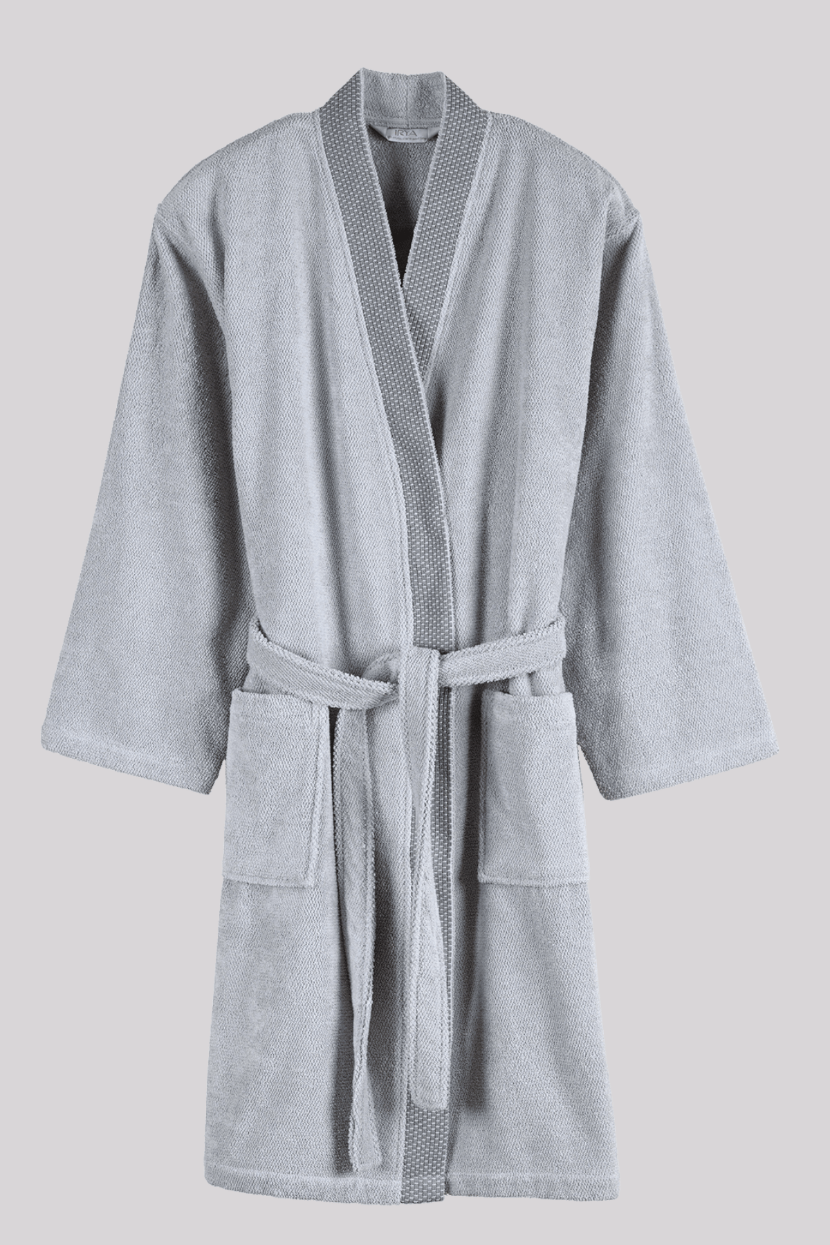 Travertine %100 Pamuk Kadın Bornoz Gri