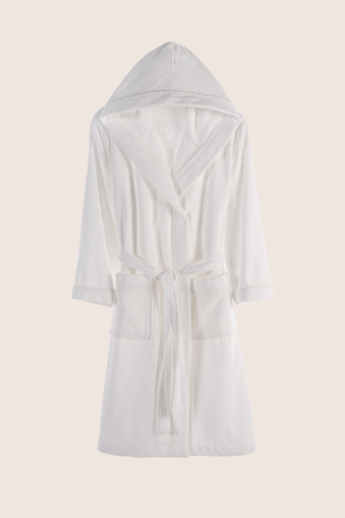 Miro %100 Pamuk Kadın Bornoz Ekru