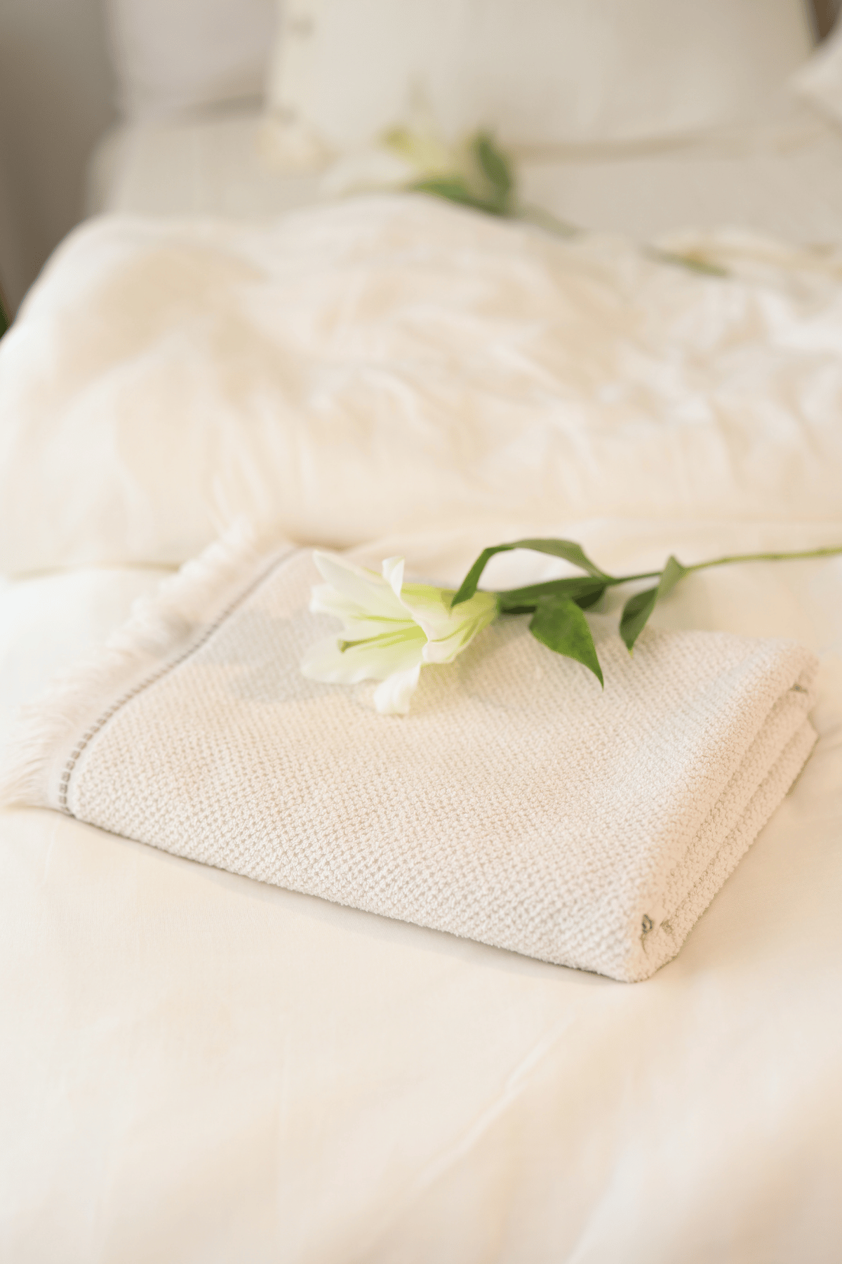 Travertine %100 Pamuk Banyo Havlusu 70x140 Açık Bej