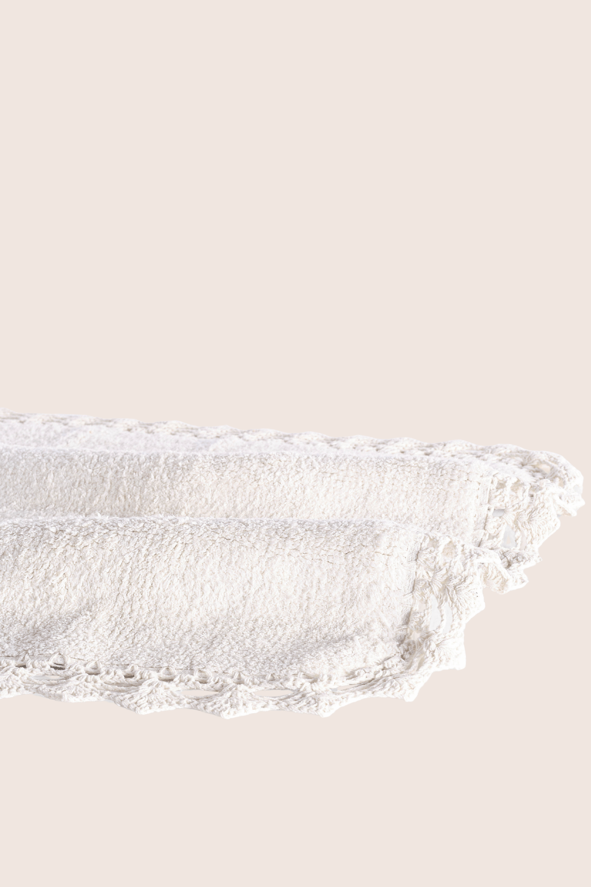 Rona Tekli Banyo Paspası Ekru %100 Pamuk 70x110