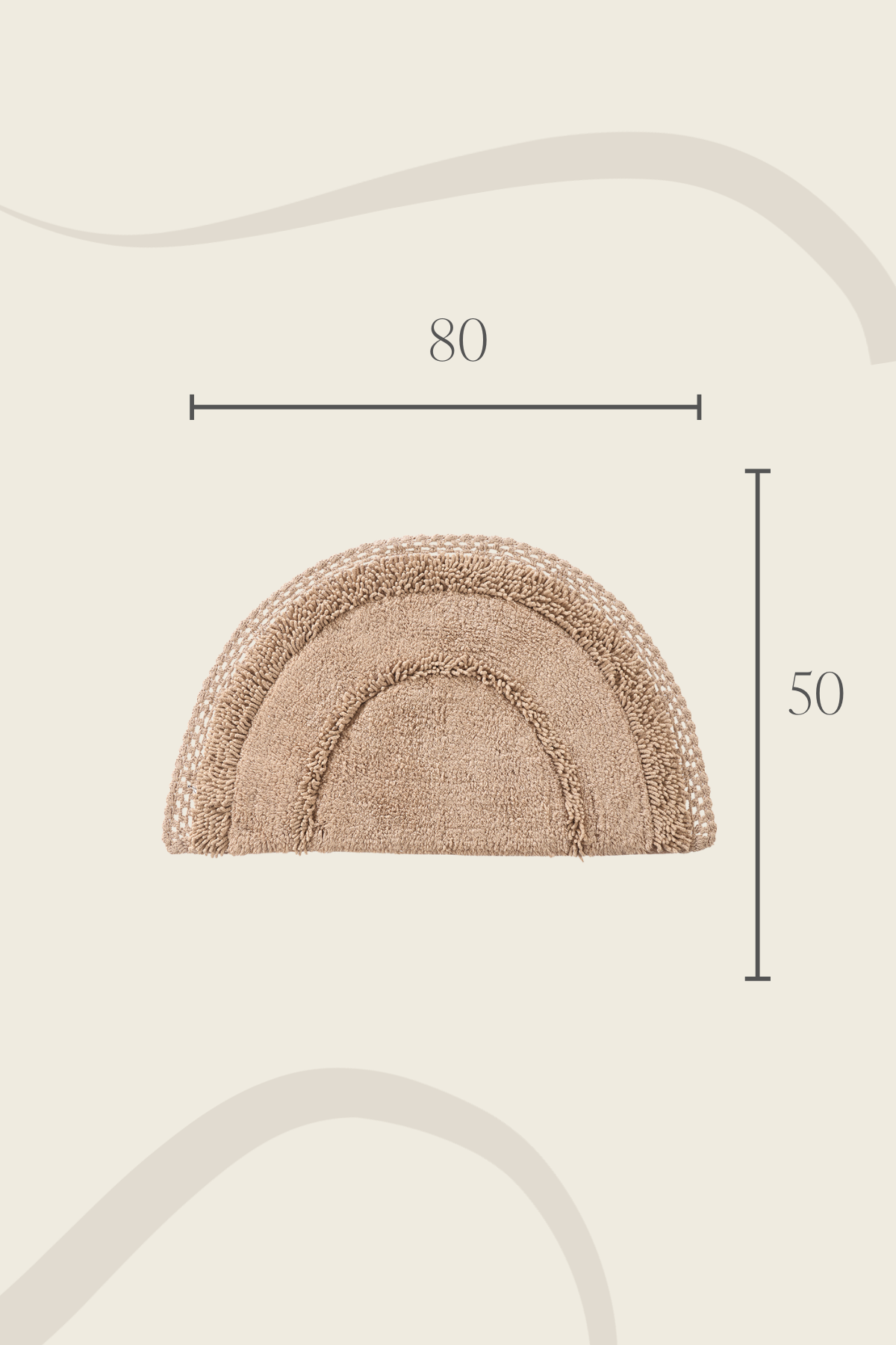 Moon Single Bath Mat 100% Cotton 50x80