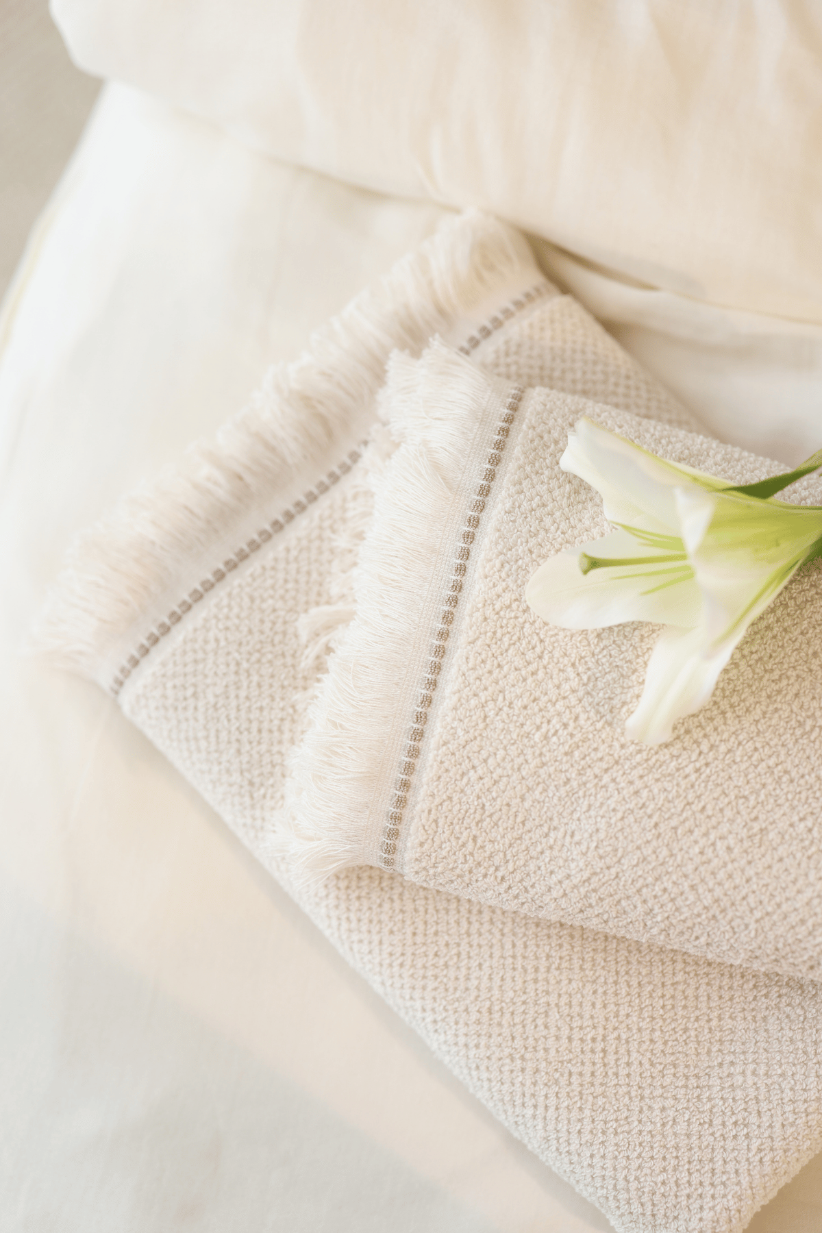 Travertine %100 Pamuk Banyo Havlusu 70x140 Açık Bej