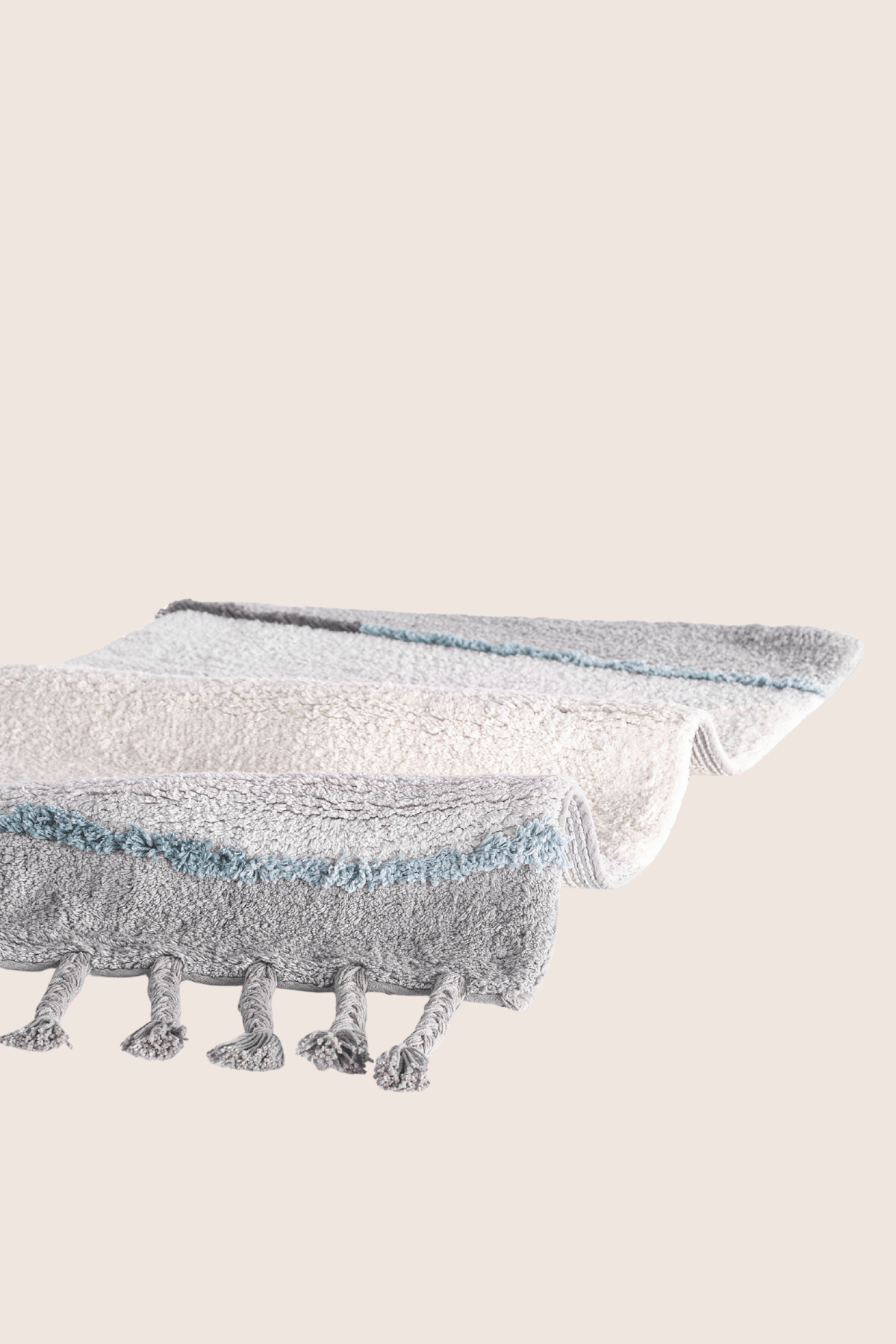 Marble Tekli Banyo Paspası %100 Pamuk 60x100 Gri