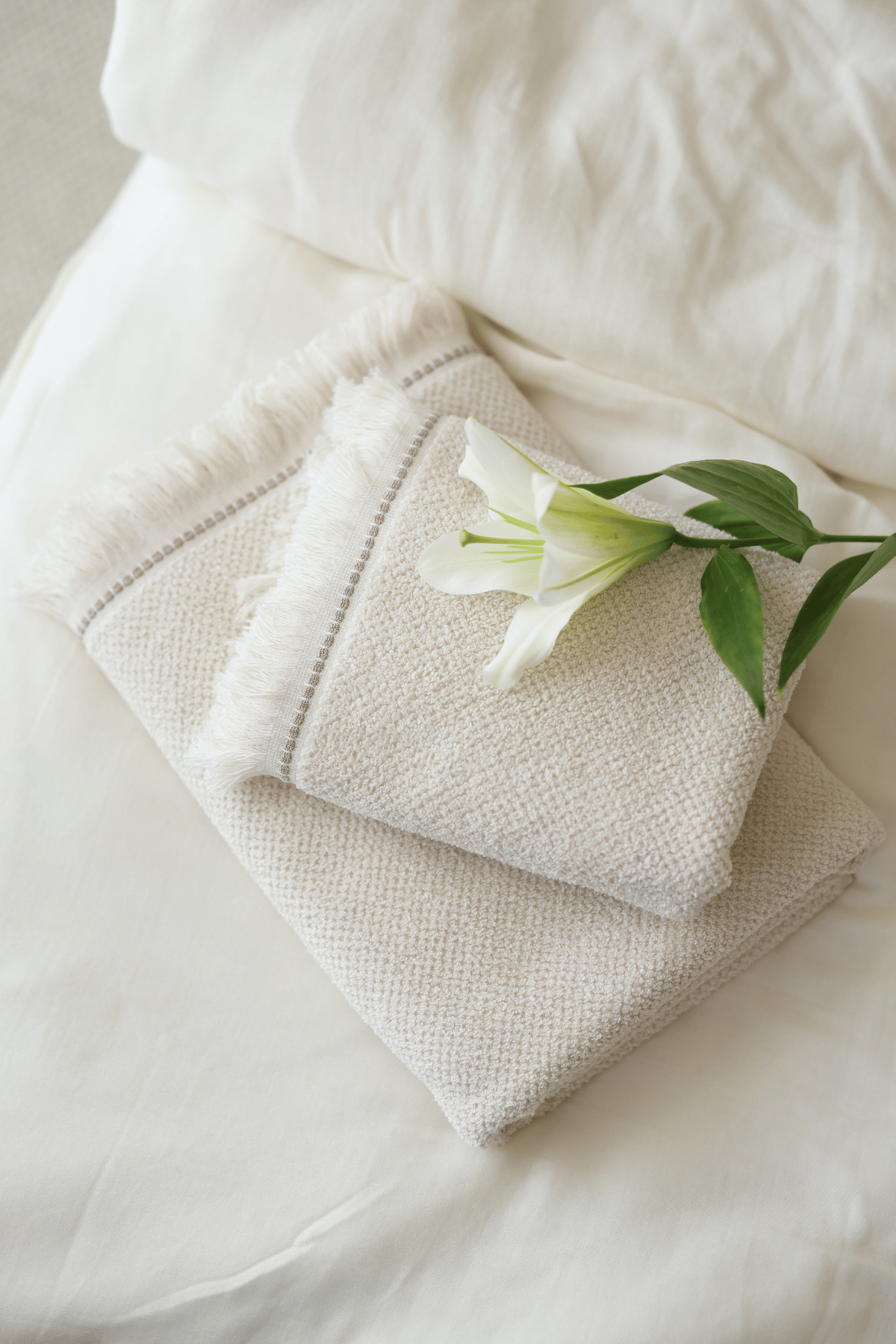 Travertine %100 Pamuk Yüz Havlusu 50x90 Açık Bej