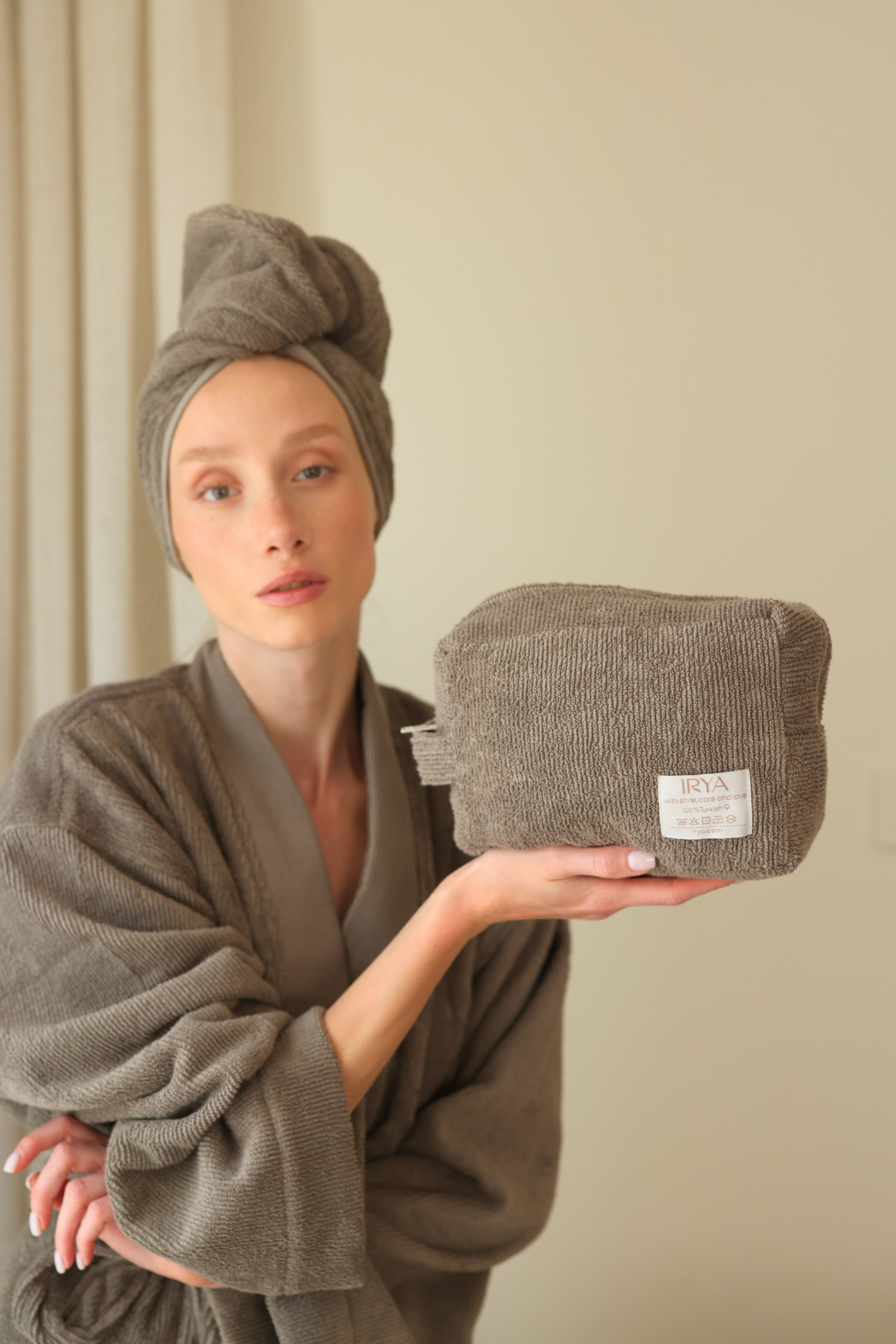 Solena Saç Havlusu Gri