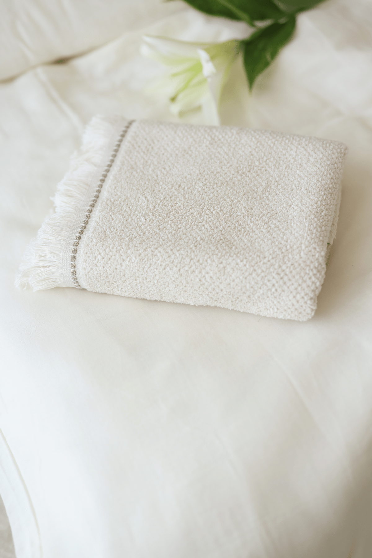 Travertine %100 Pamuk Yüz Havlusu 50x90 Açık Bej