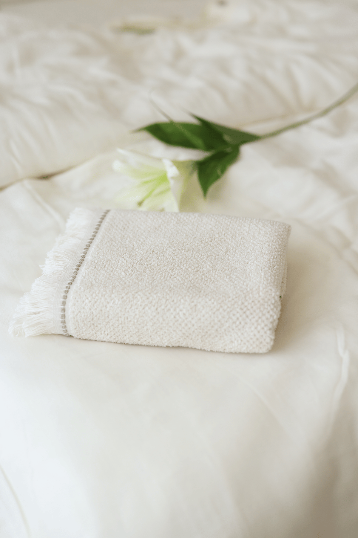 Travertine %100 Pamuk Yüz Havlusu 50x90 Açık Bej