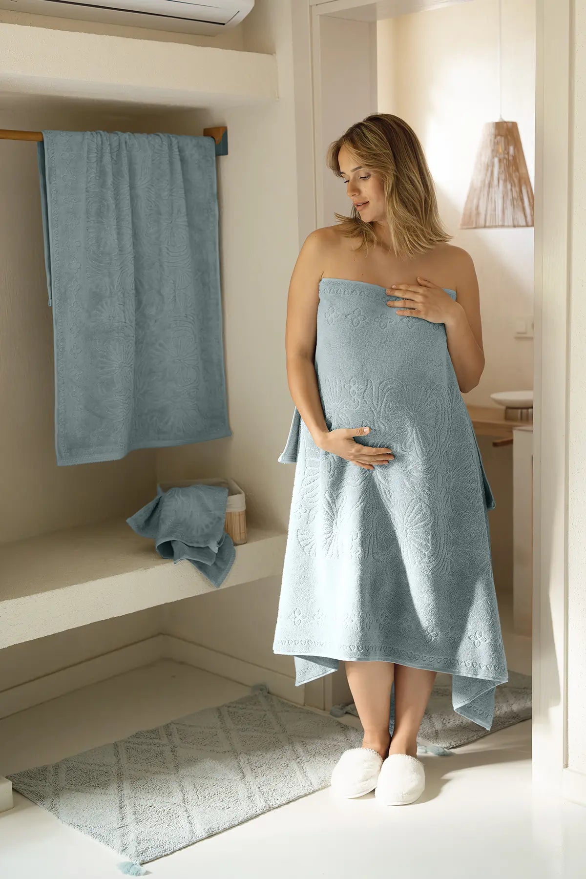 Liana 100% Cotton Towel Sea Mist 50x90 cm