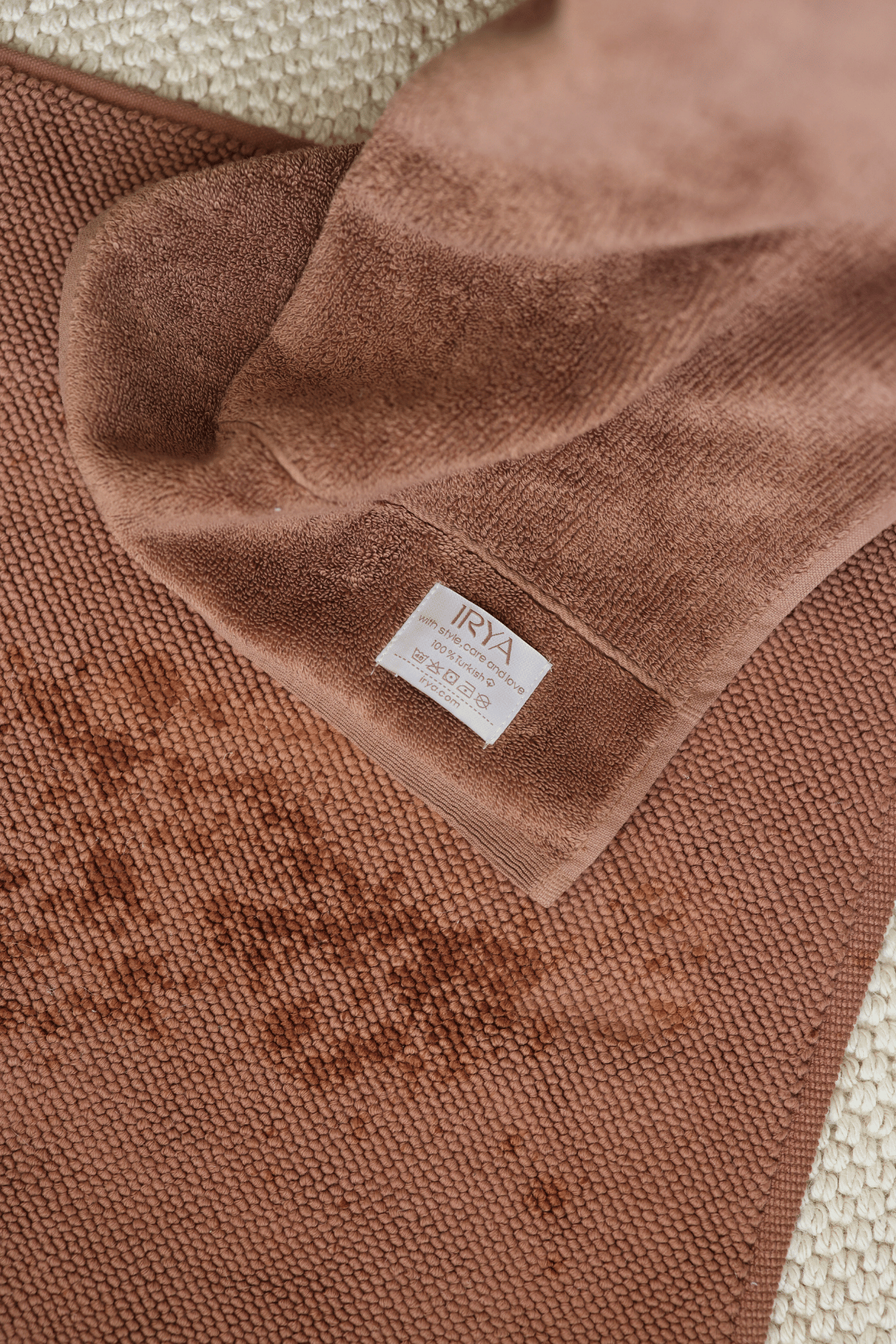 Velluna Tekli Havlu Banyo Paspası 50x80 cm Mocha