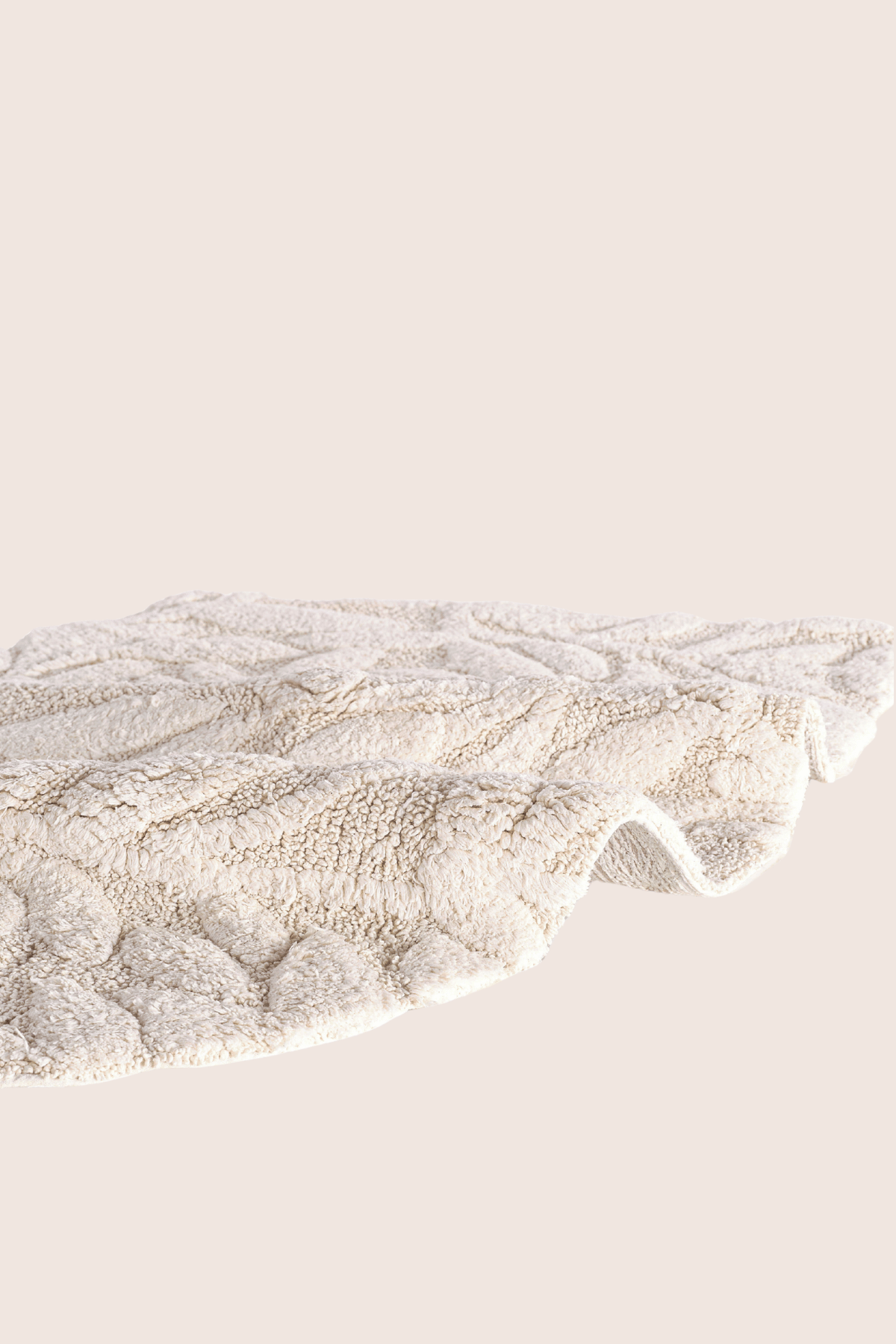 Allesi Tekli Banyo Paspası %100 Pamuk 65x115 Ekru