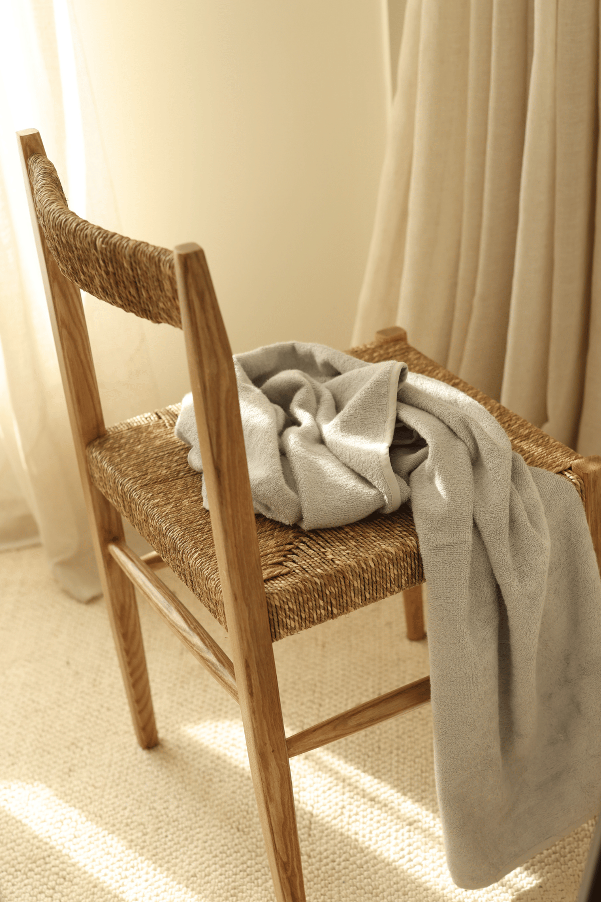 Sedef Bambu Banyo Havlusu 70x140 cm Gri