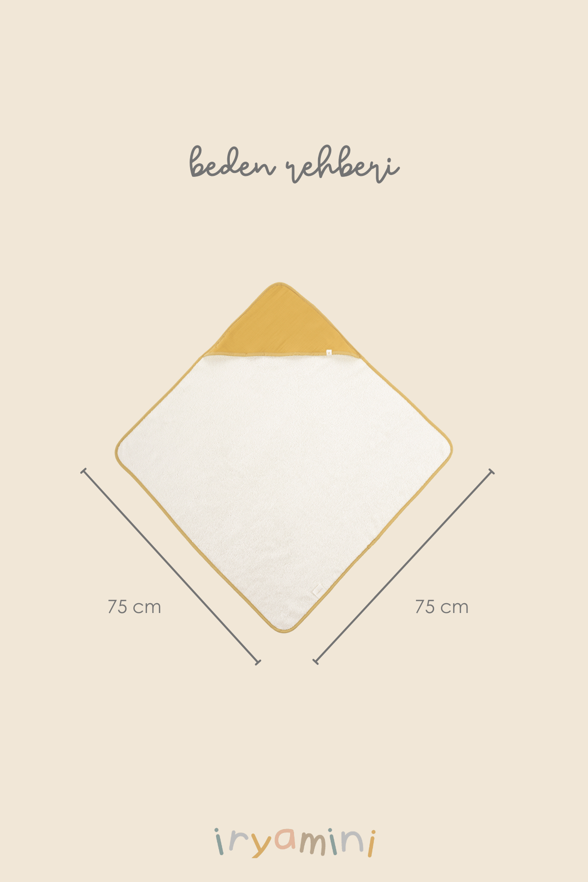 Joy of Colors Organik Pamuk Müslin Bebek Kundak Hardal 75x75