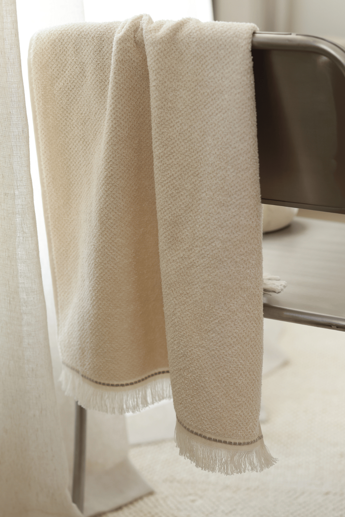 Travertine %100 Pamuk Yüz Havlusu 50x90 Açık Bej