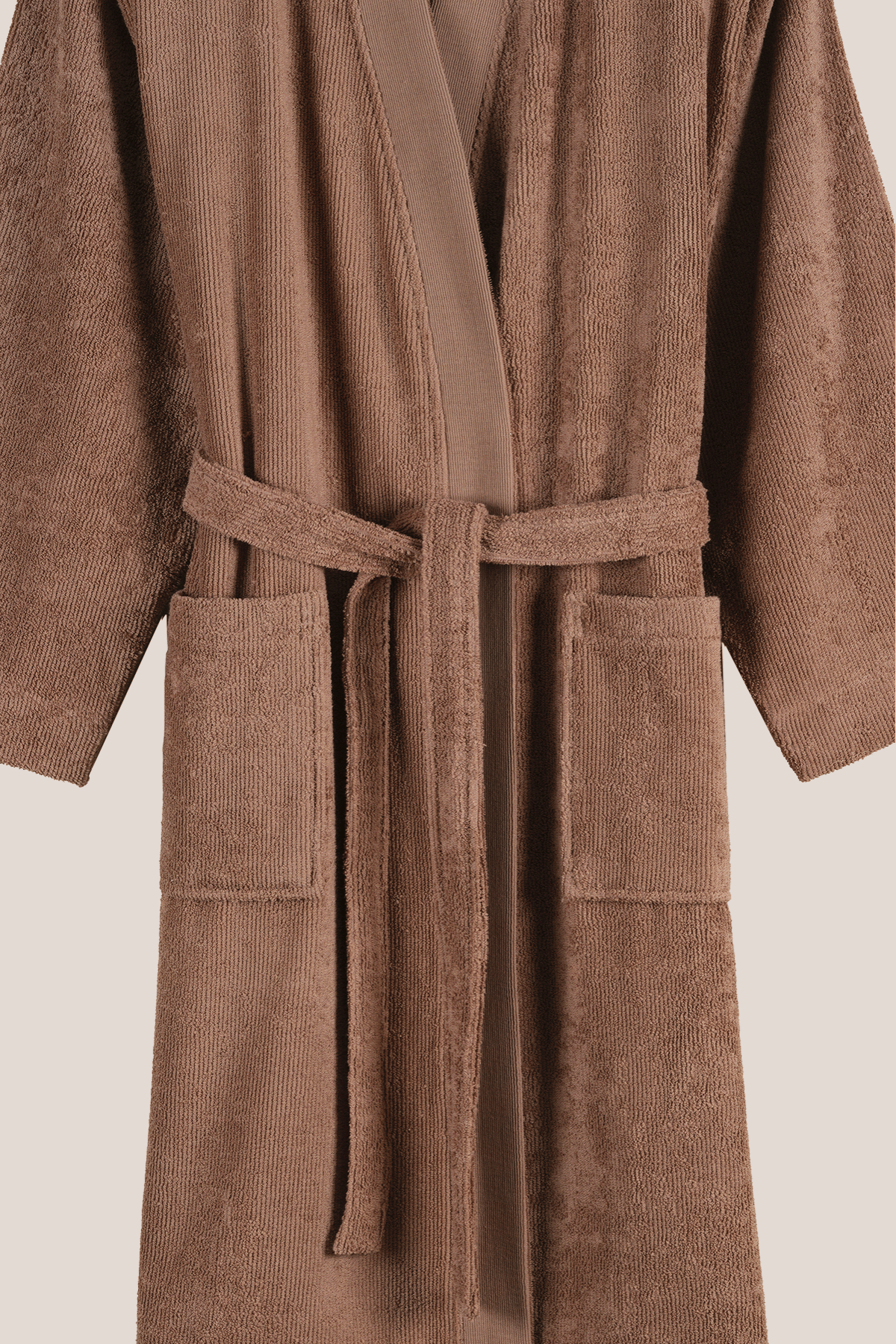 Solena %100 Pamuk Kadın Bornoz Mocha