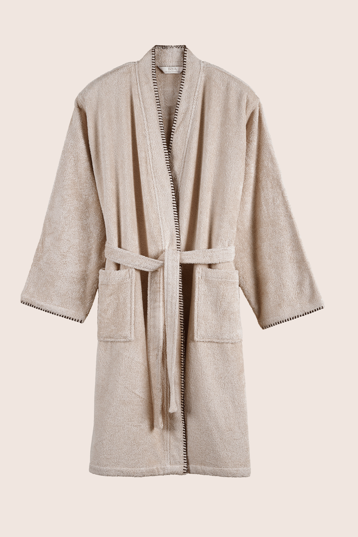 Shadow %100 Pamuk Kadın Bornoz Bej