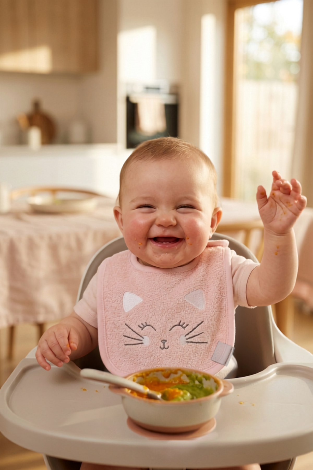 Kitty %100 Pamuk Bebek Önlüğü