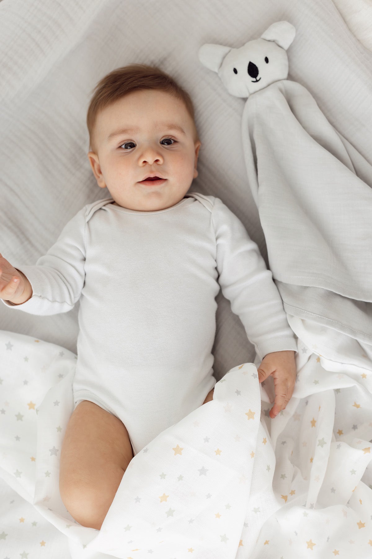 Dreamer Organic Cotton 2 Layer Muslin Blanket White 100x100