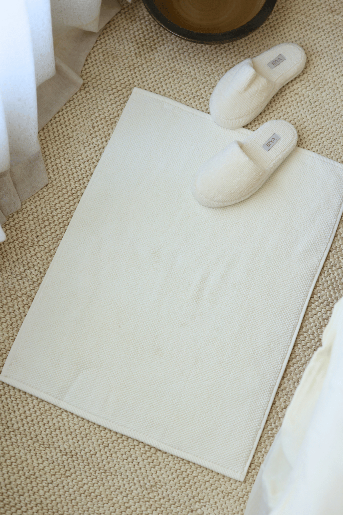 Solena %100 Pamuk Unisex Havlu Terlik Ekru