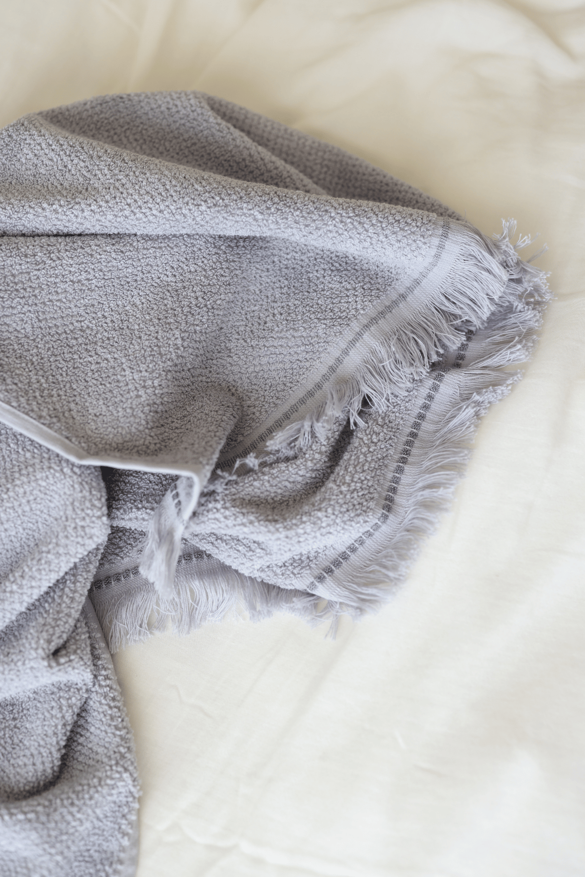 Travertine %100 Pamuk Banyo Havlusu 90x150 Gri