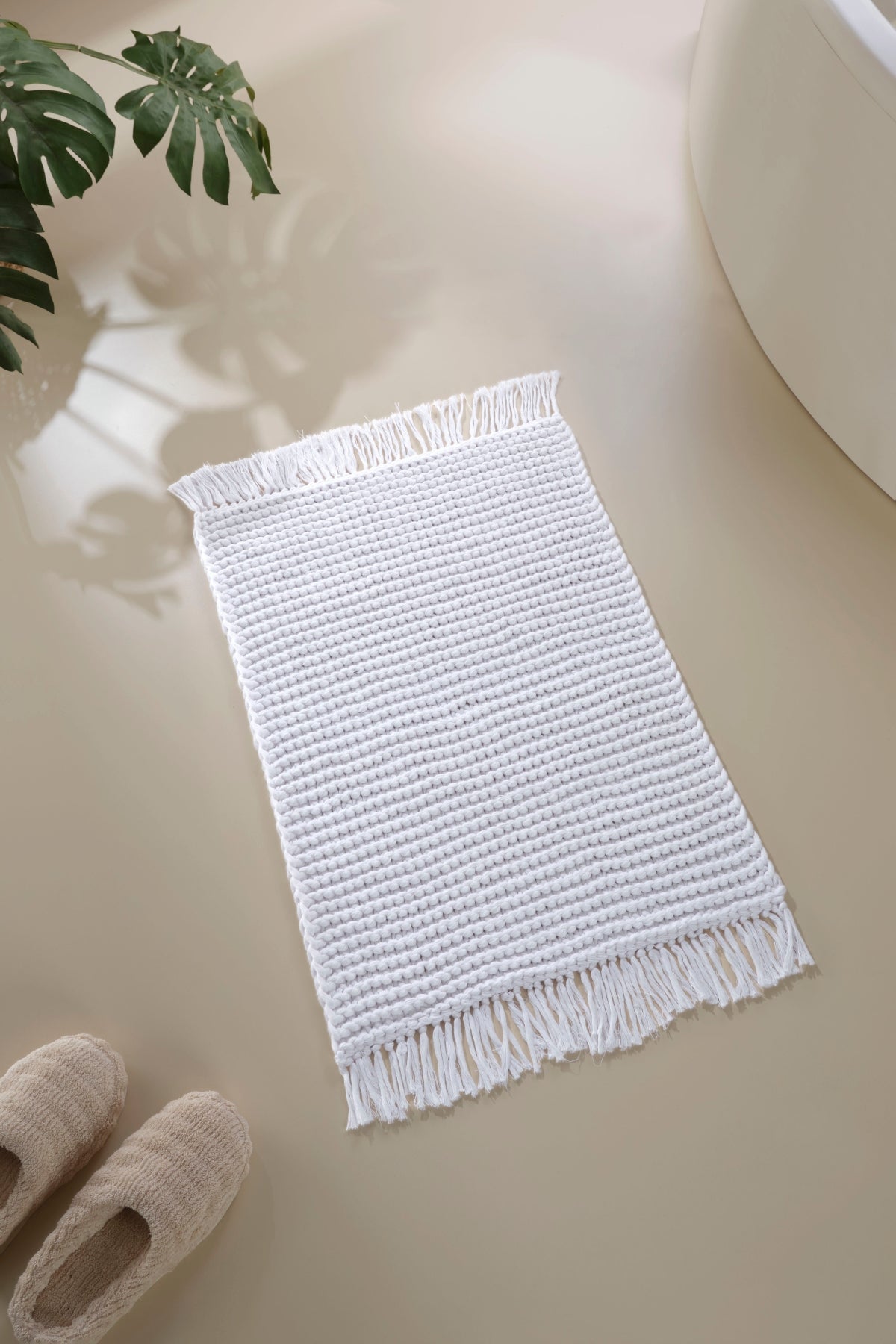 Lavish Single Bath Mat 100% Cotton 50x70 White