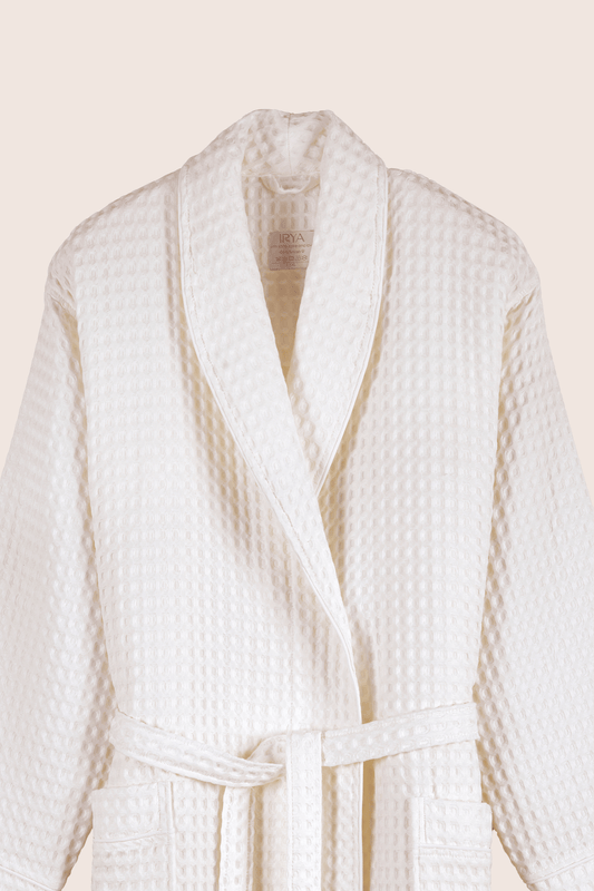 Aura Waffle Bornoz Takımı Ekru