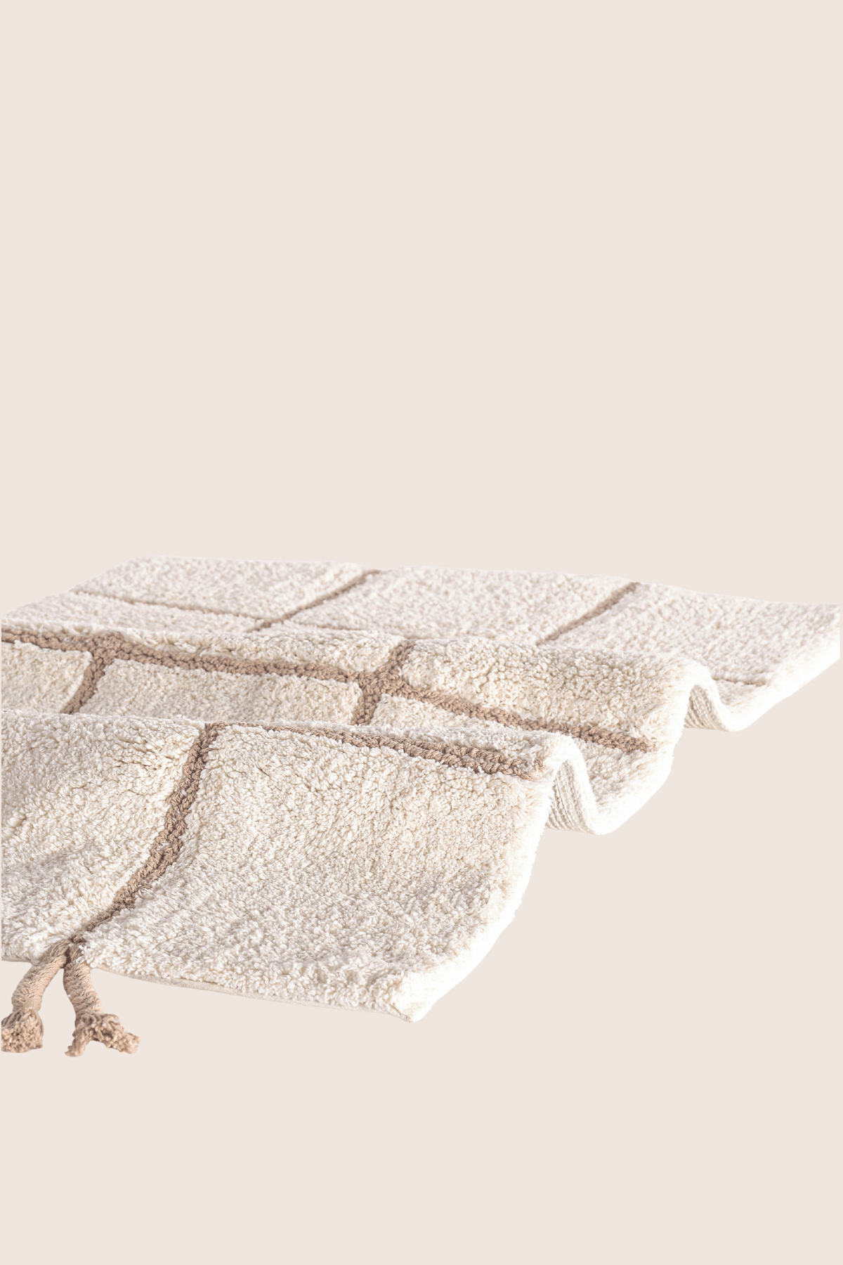 Elani 2-Piece Bathroom Mat Set 100% Cotton 40x60+60x90 cm Beige