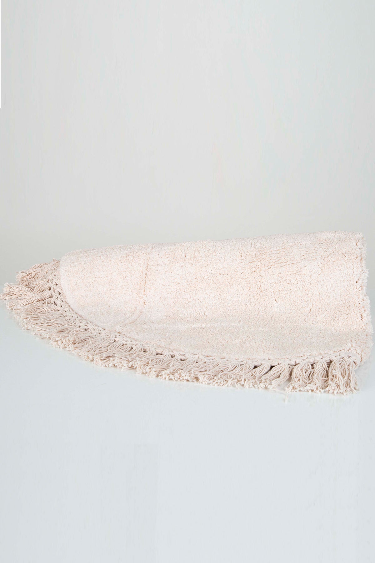 Lora Yuvarlak Banyo Paspası %100 Pamuk 90x90 Pembe