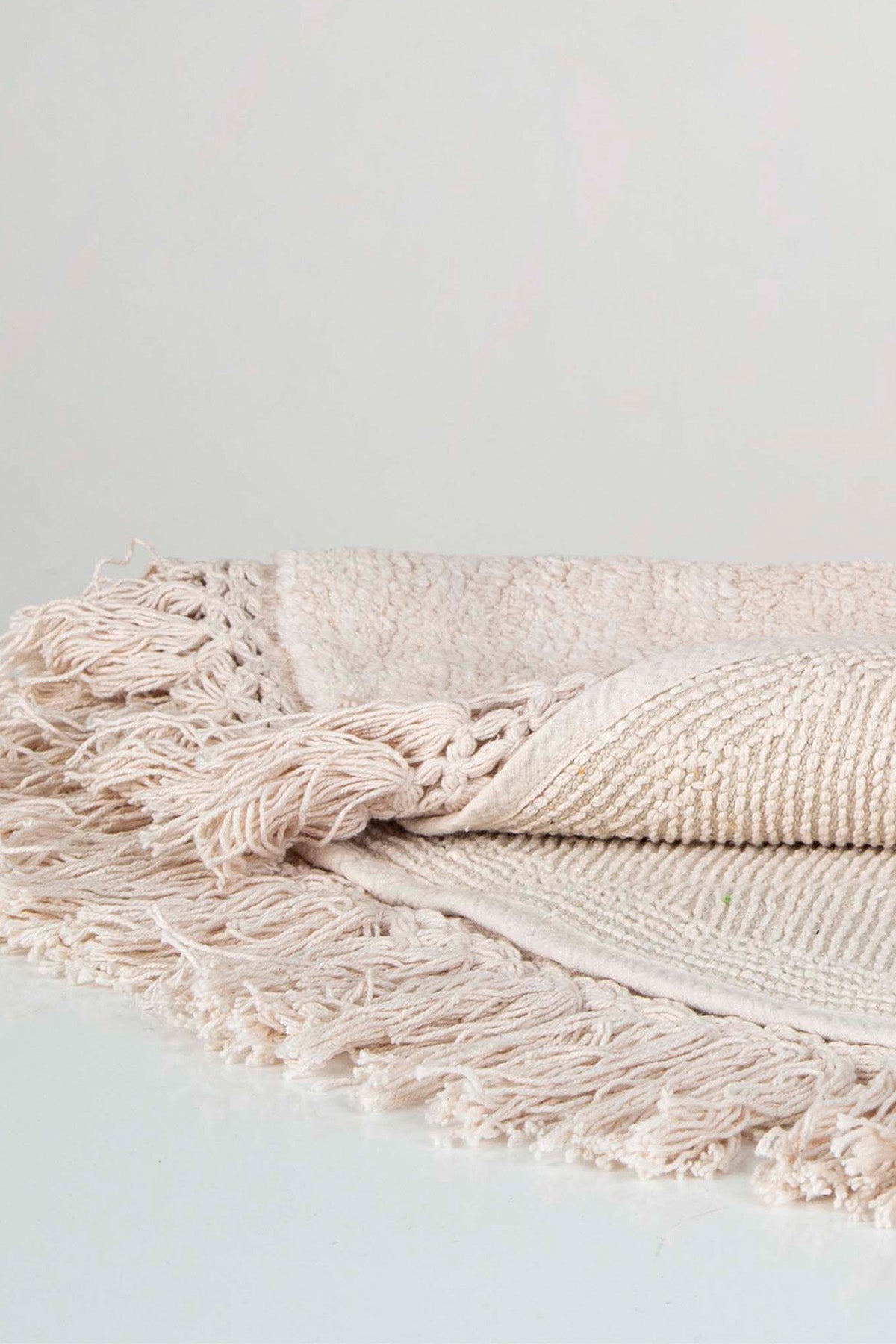 Lora Yuvarlak Banyo Paspası %100 Pamuk 90x90 Pembe