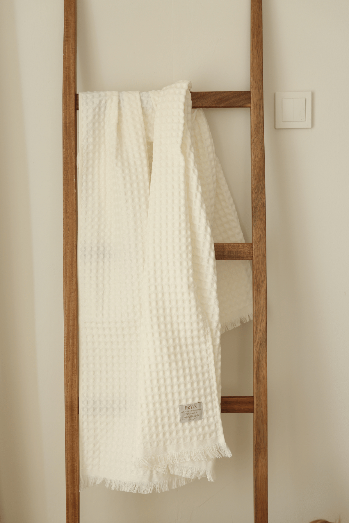 Aura Waffle Havlu Ekru 70x140