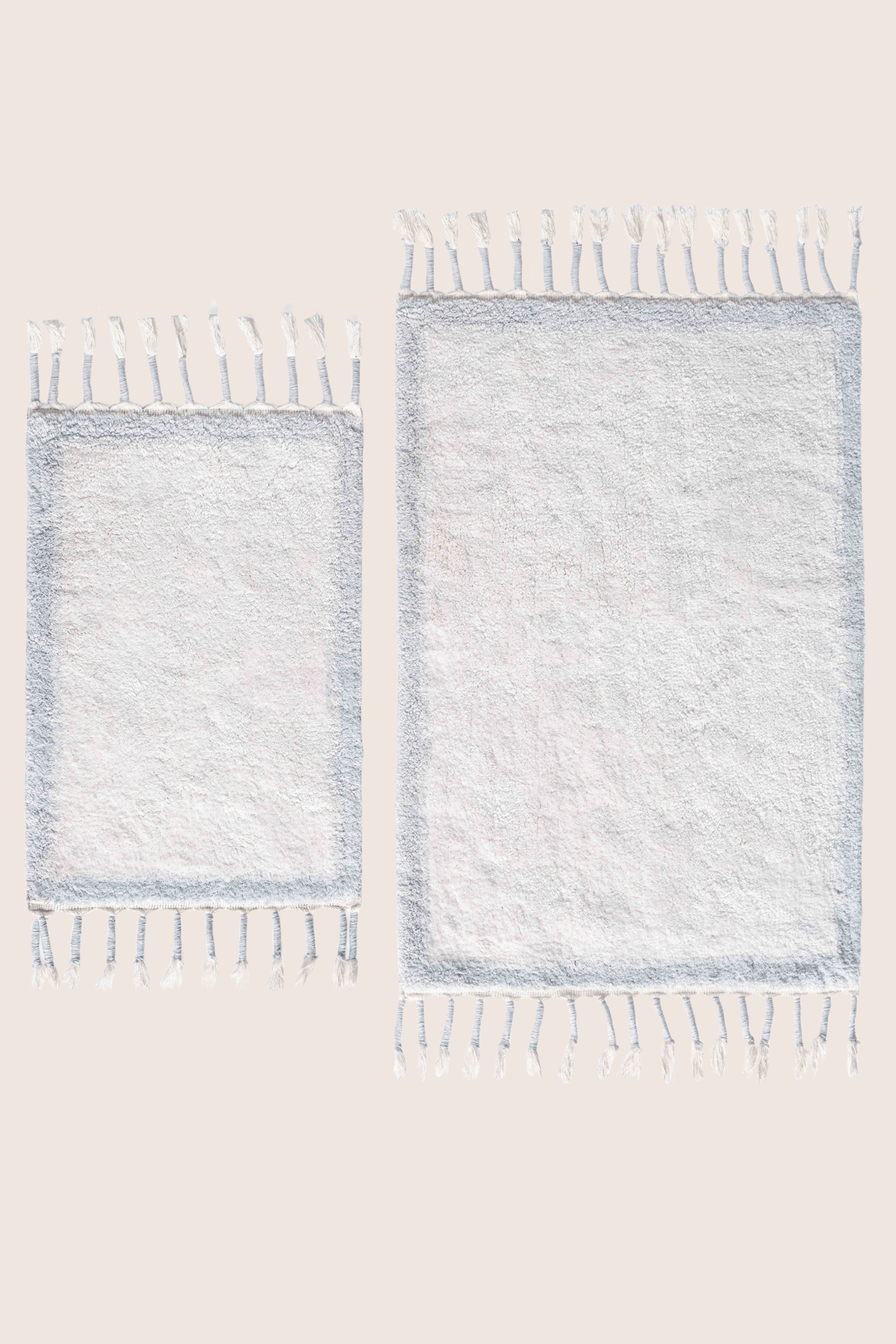 Root 2’li Takım Banyo Paspası %100 Pamuk 40x60+60x90 cm Buz Mavi