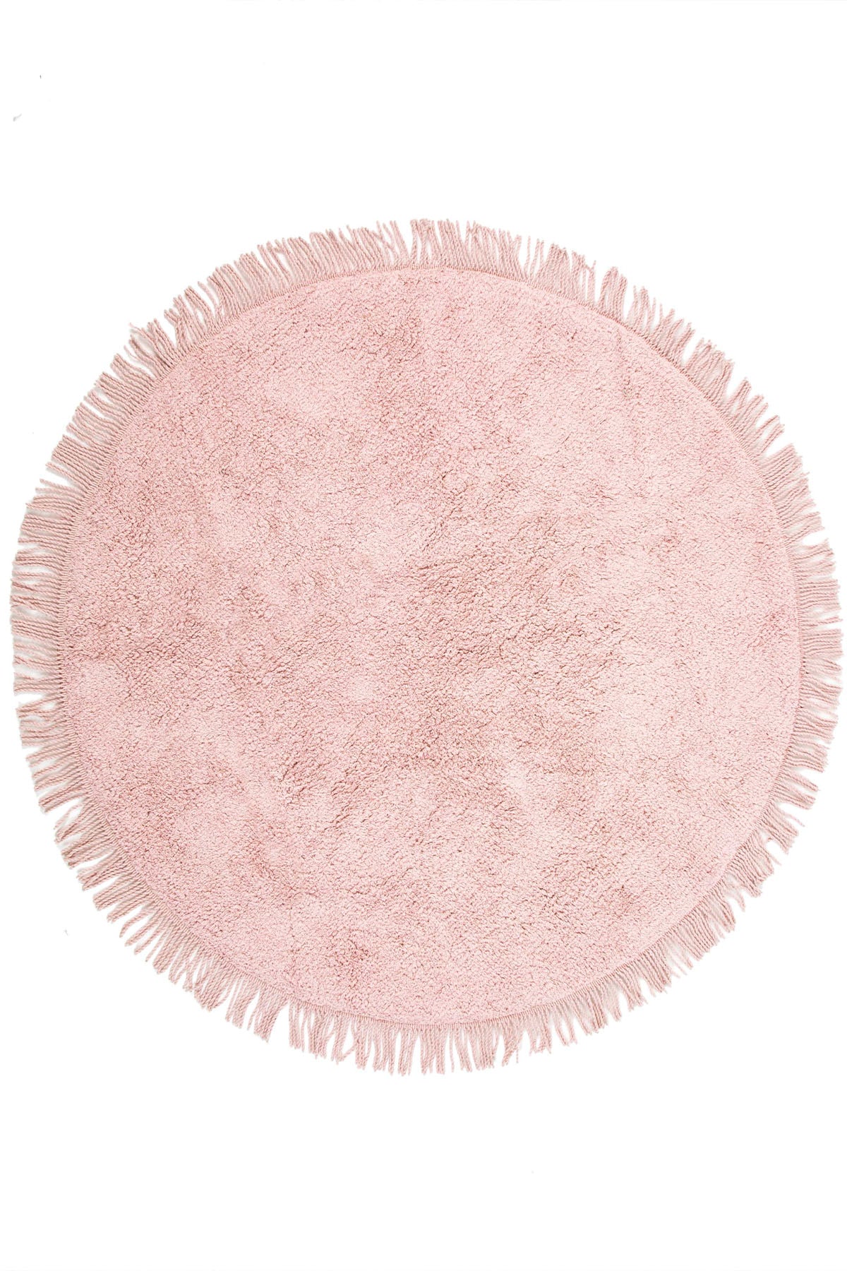 Loris Yuvarlak Banyo Paspası %100 Pamuk Pembe
