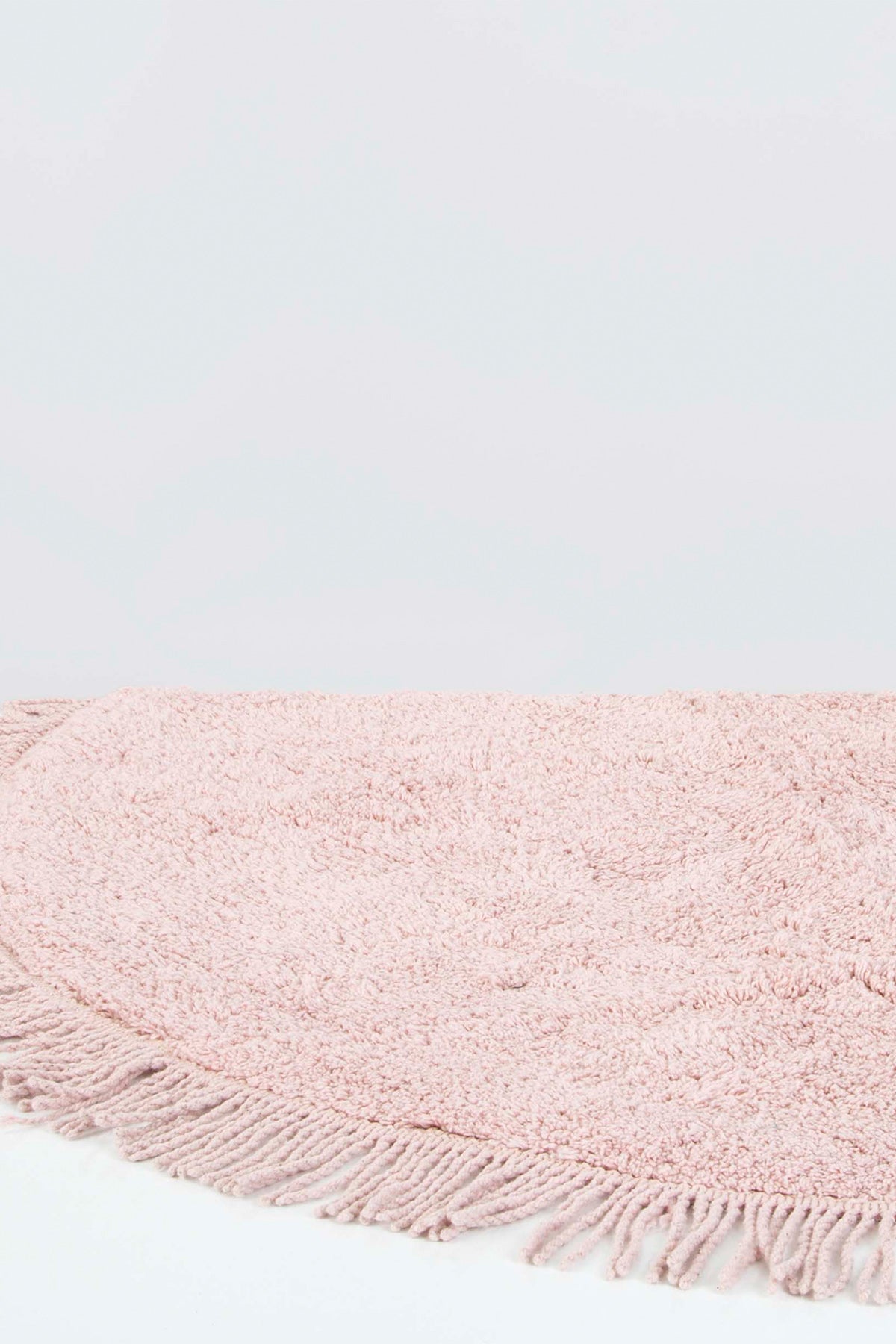 Loris Round Bath Mat 100% Cotton Pink